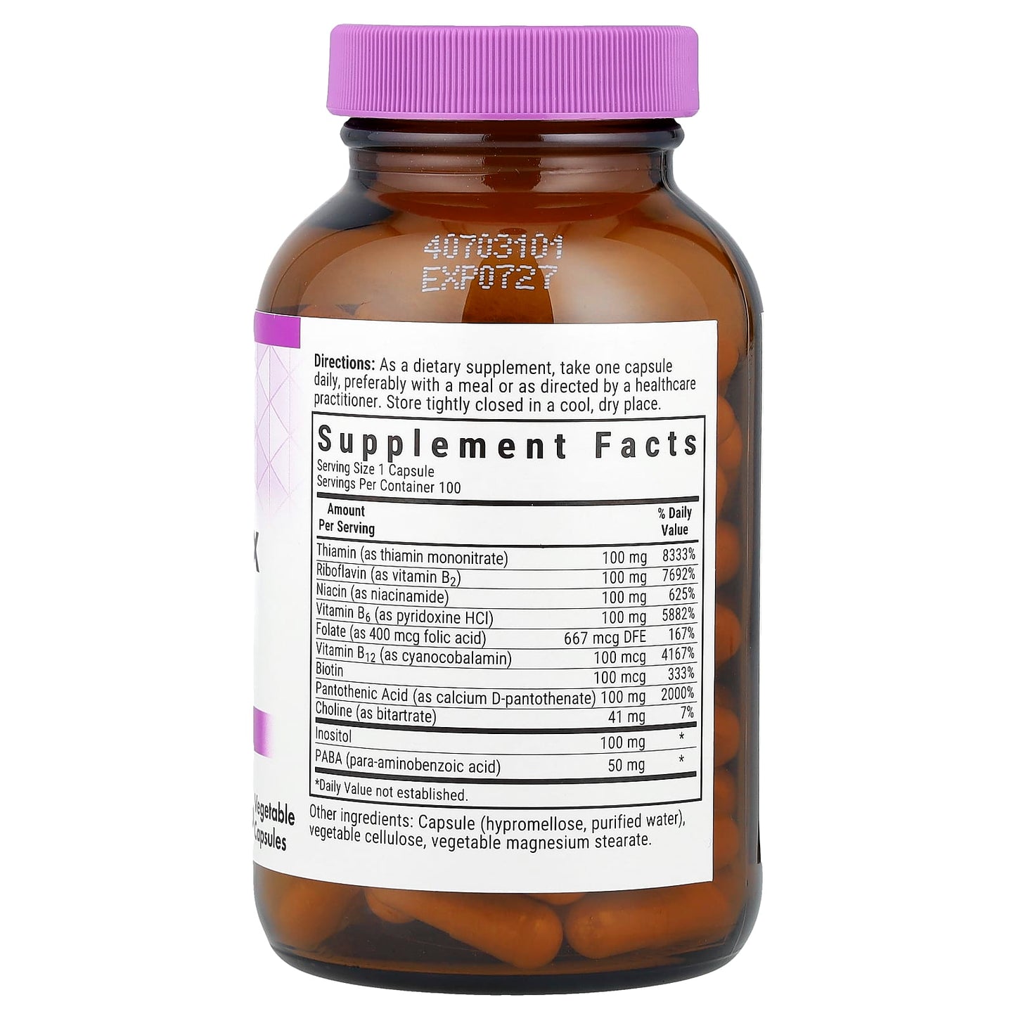 Boost Energy & Brain Health with Bluebonnet B-Complex 100 Capsules - Image 2