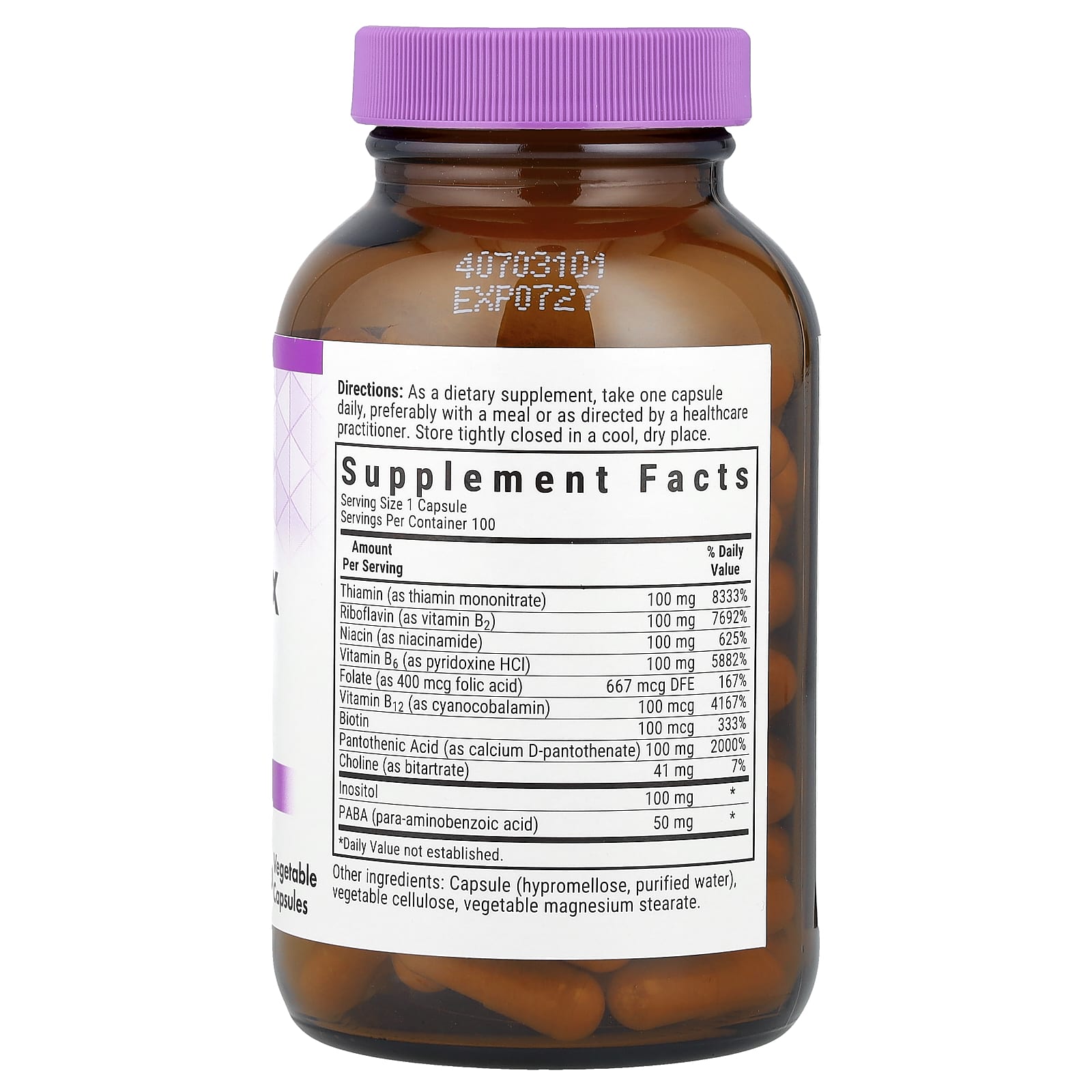 Boost Energy & Brain Health with Bluebonnet B-Complex 100 Capsules - Image 2