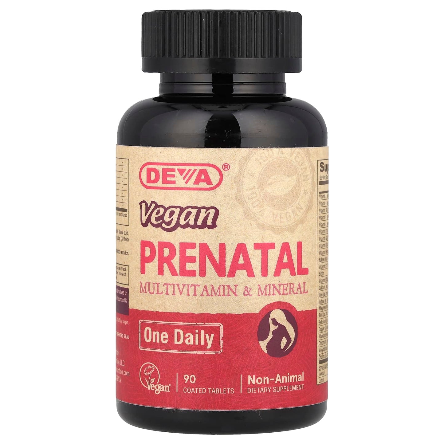Deva Vegan Prenatal Multivitamin & Mineral - 90 Coated Tablets - Image 1