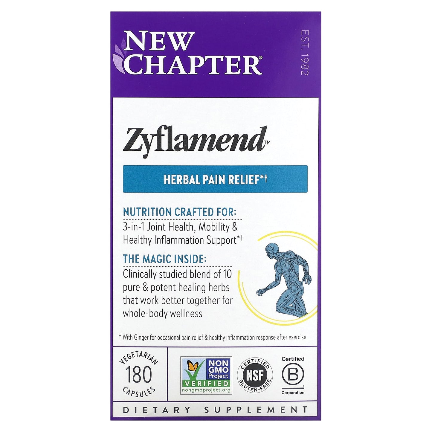 New Chapter, Zyflamend, 180 Vegetarian Capsules - Image 1