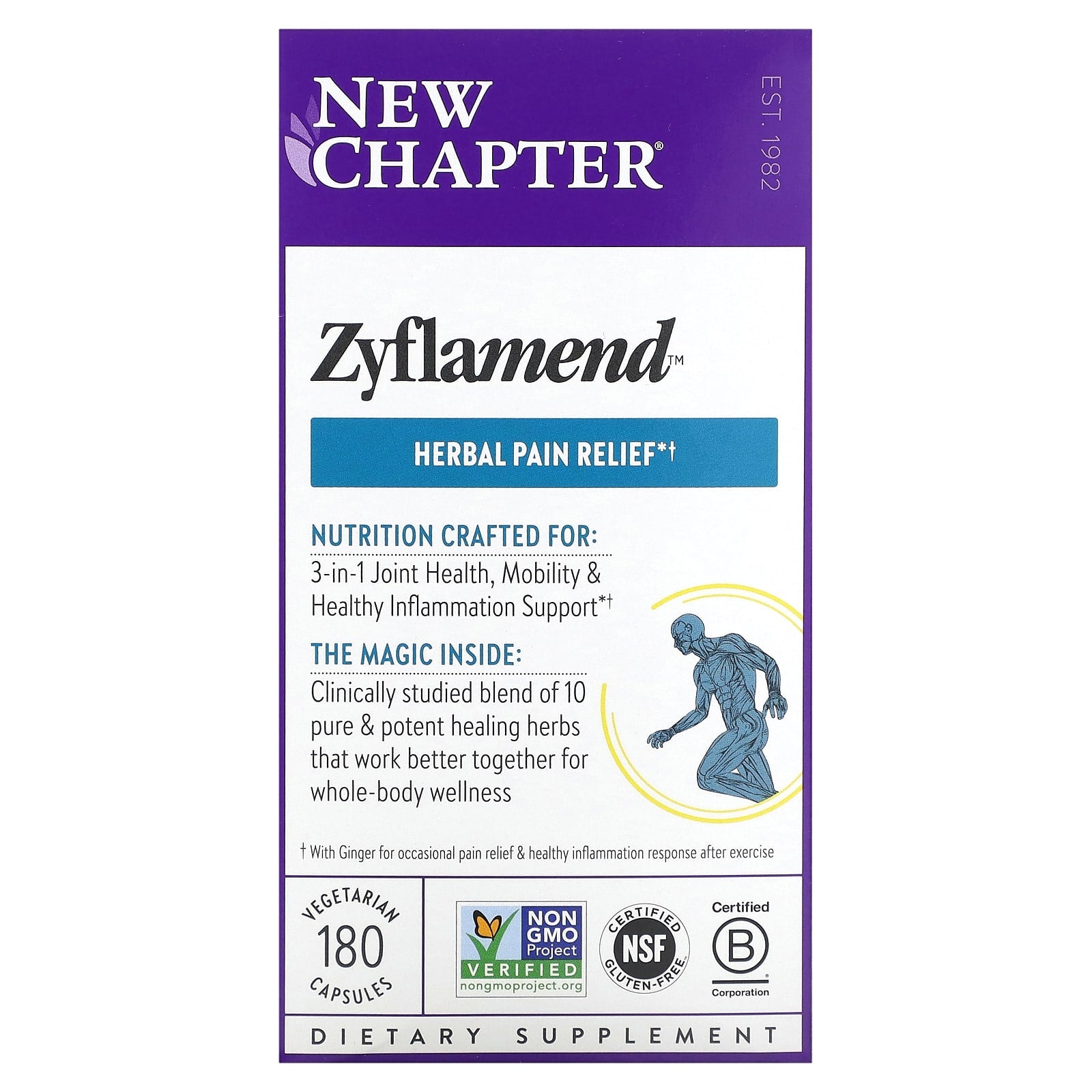 New Chapter, Zyflamend, 180 Vegetarian Capsules - Image 1
