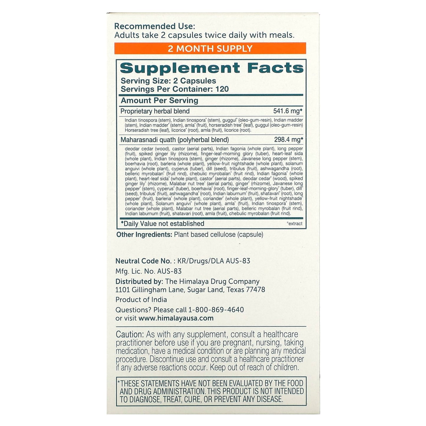 Himalaya ImmunoCare 240 Capsules Immune Support & Wellness - Image 2