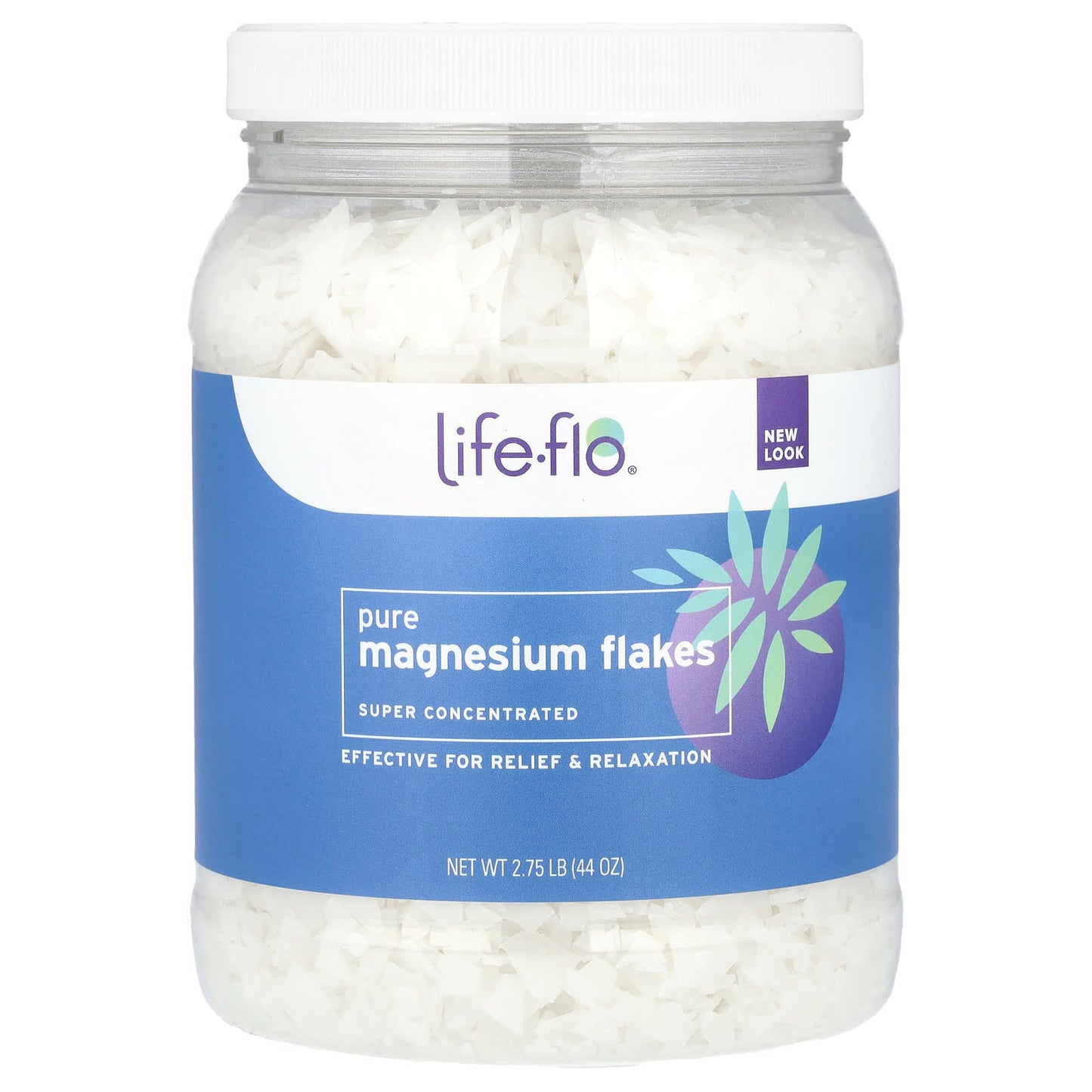Life-flo, Pure Magnesium Flakes, Super Concentrated, 2.75 lb (44 oz) - Image 1