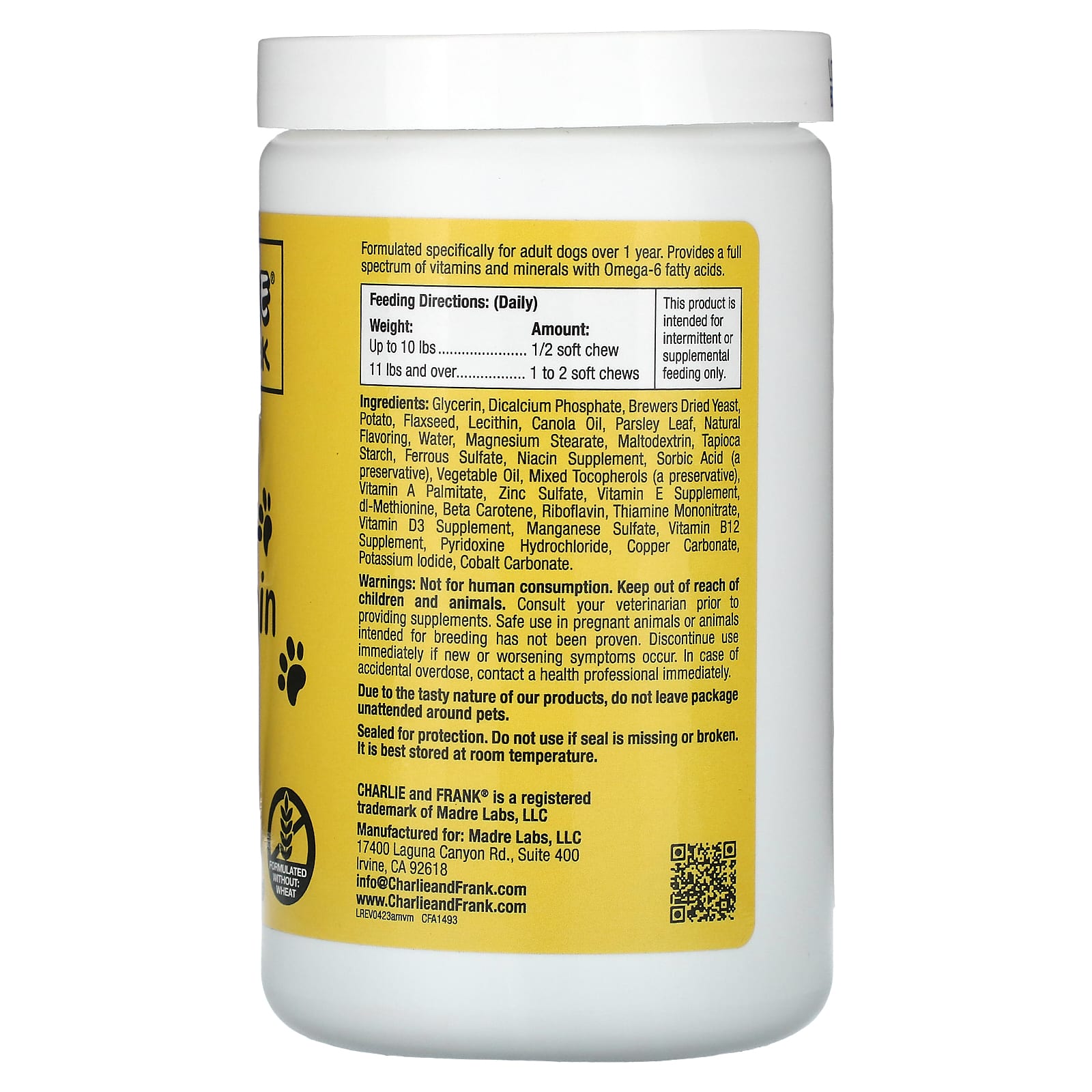 Charlie & Frank Dog Multi-Vitamin & Mineral Soft Chews - Supports Healthy Body & Fresh Breath - Image 2
