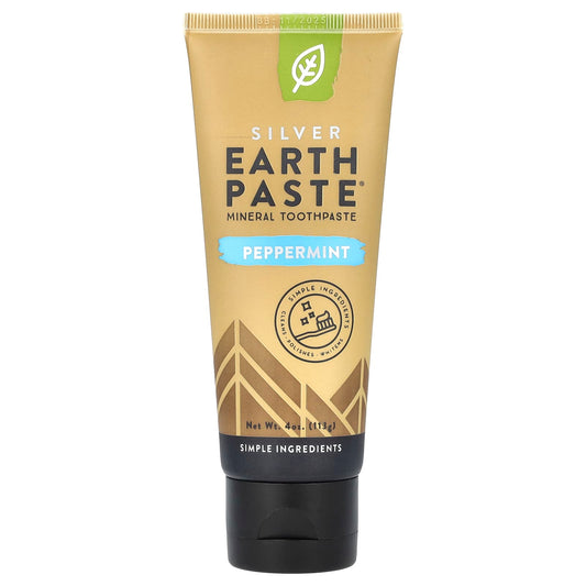 Redmond Trading Company, Silver Earth Paste®, Mineral Toothpaste, Peppermint, 4 oz (113 g) - Image 1