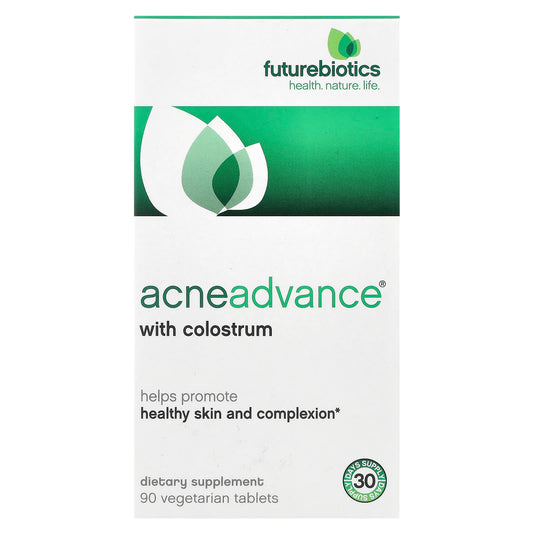 AcneAdvance with Colostrum 90 Vegetarian Tablets for Healthy Skin - Image 1