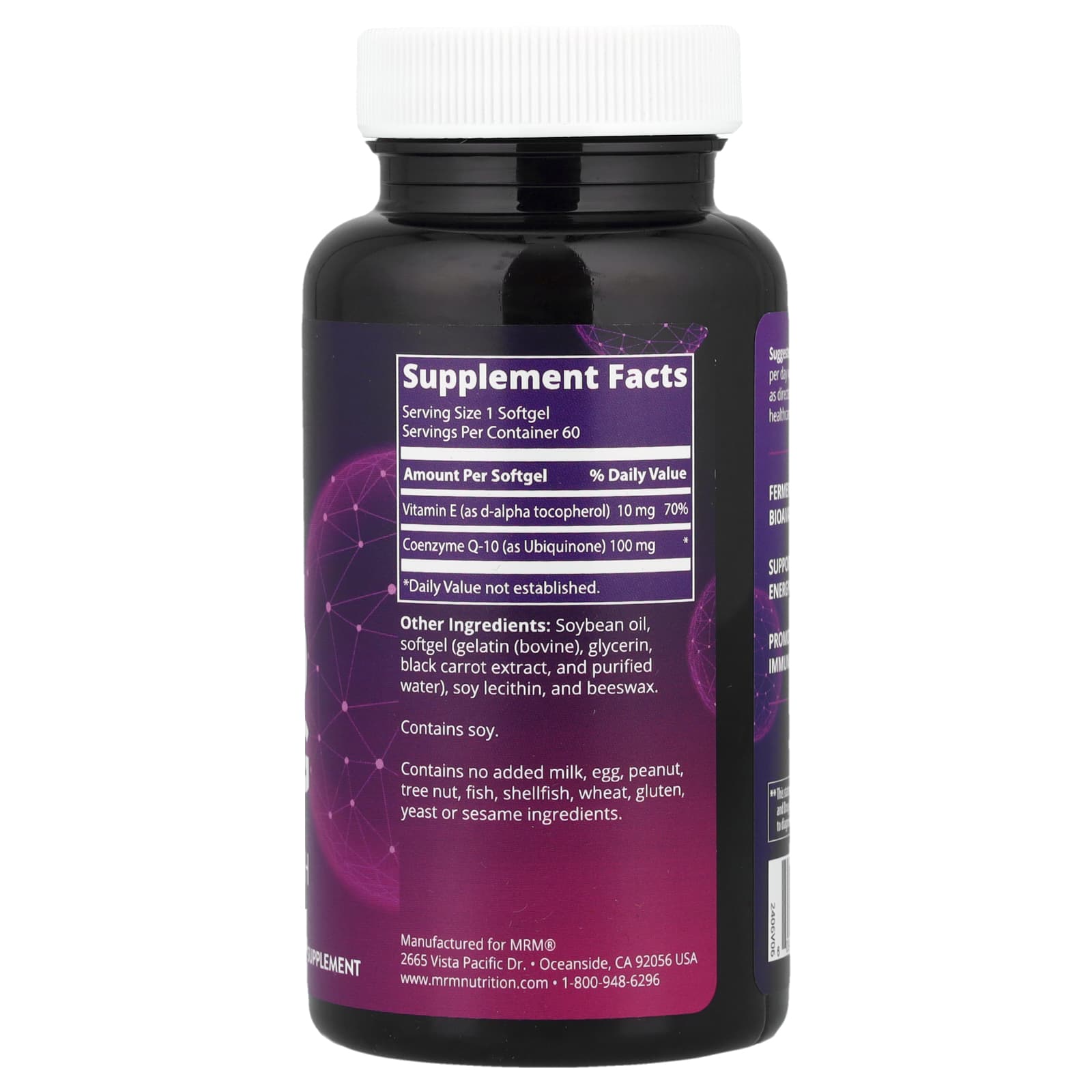MRM Nutrition, CoQ-10, 60 Softgels - Image 2