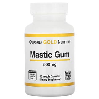 California Gold Mastic Gum, 500mg, 60 Veggie Capsules for Digestive Health