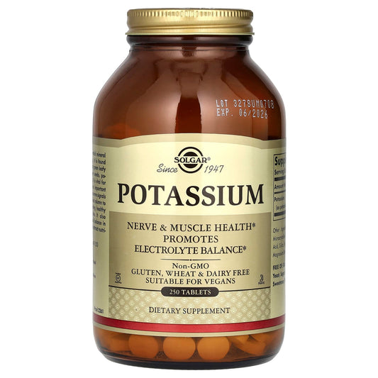 Solgar, Potassium, 250 Tablets (99 mg per Tablet) - Image 1