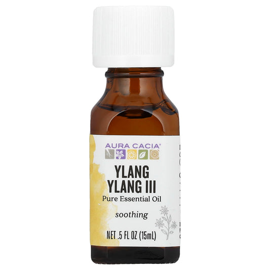 Aura Cacia Ylang Ylang III Essential Oil for Soothing Body Care - Image 1