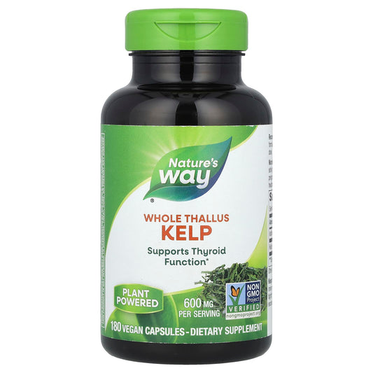 Nature's Way, Kelp, Whole Thallus, 600 mg, 180 Vegan Capsules - Image 1