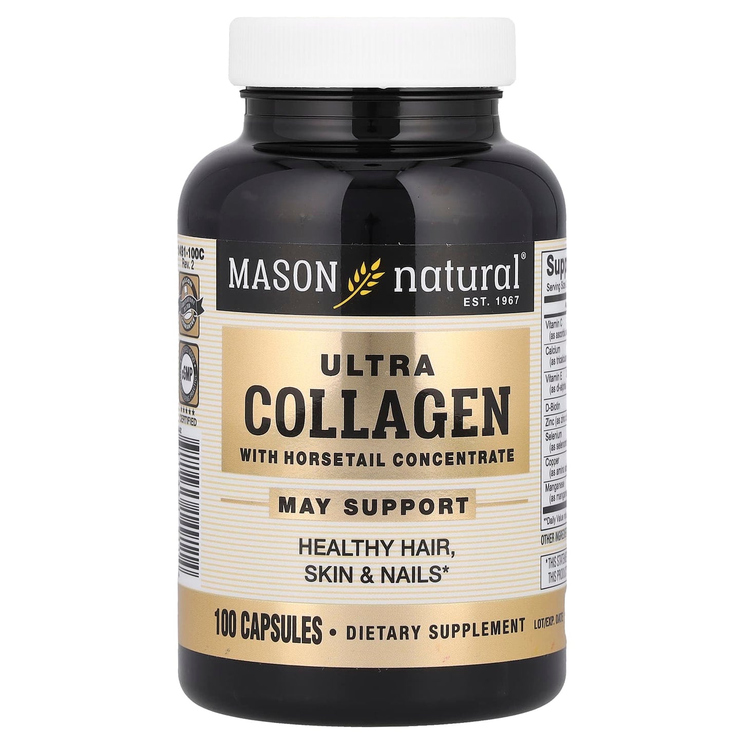 Mason Natural, Ultra Collagen with Horsetail Concentrate, 100 Capsules - Image 1
