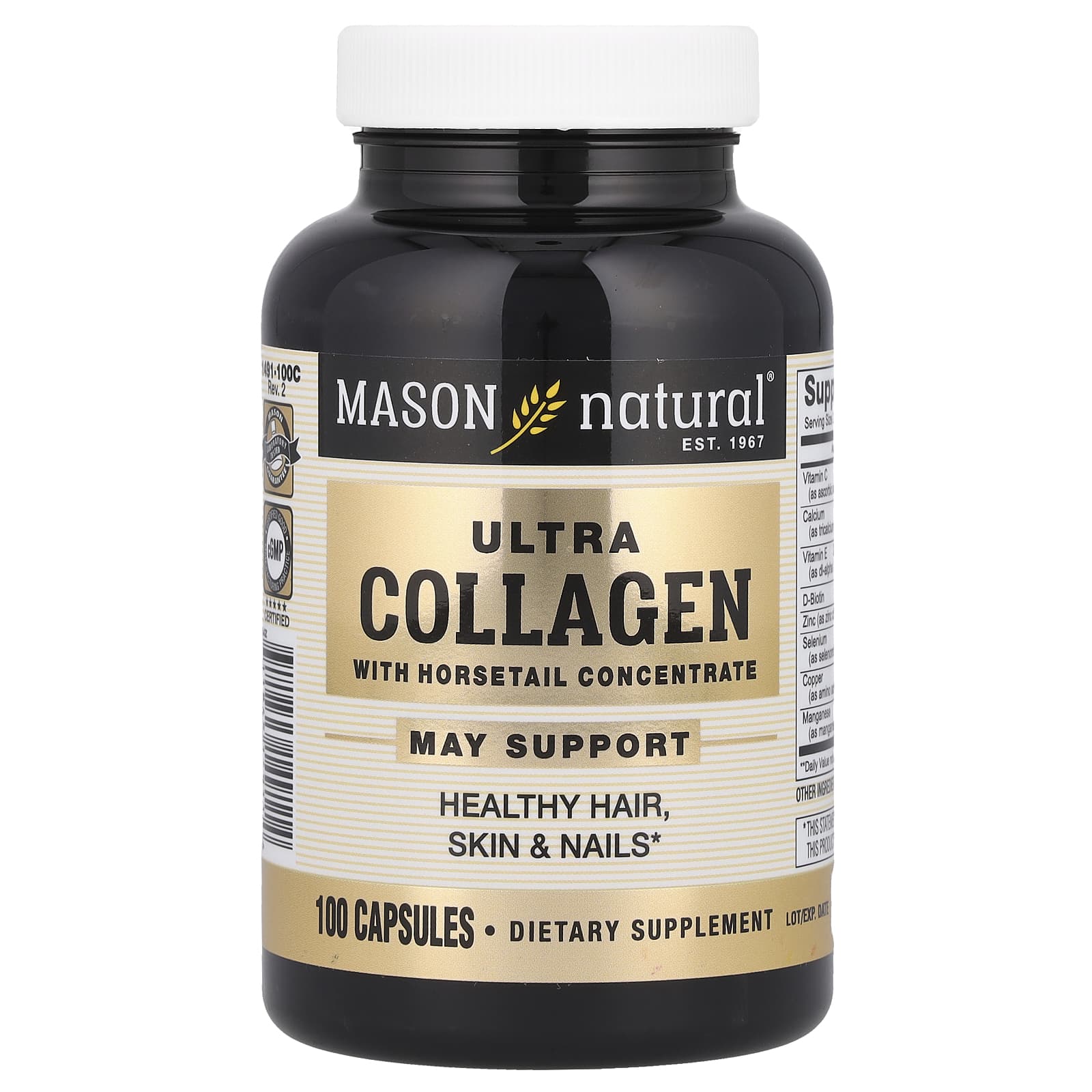 Mason Natural, Ultra Collagen with Horsetail Concentrate, 100 Capsules - Image 1