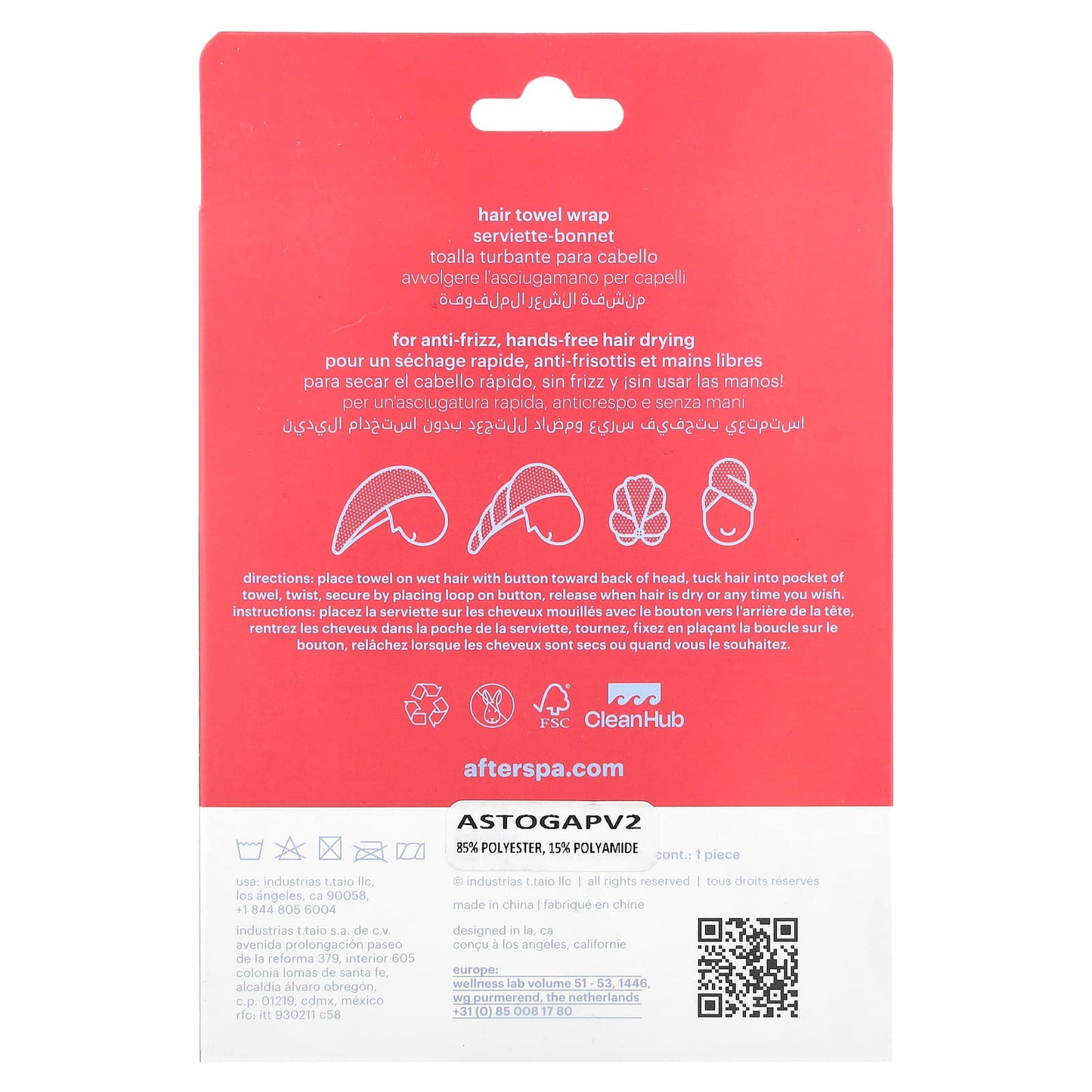 Hands-Free Hair Drying Towel Wrap for All Hair Types | AfterSpa - Image 2