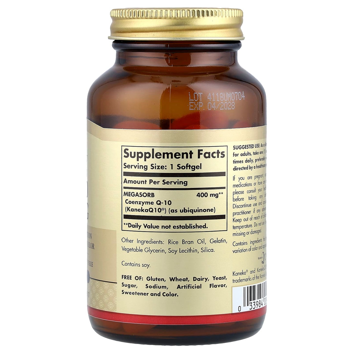 Solgar, Megasorb CoQ-10, 400 mg, 60 Softgels - Image 2