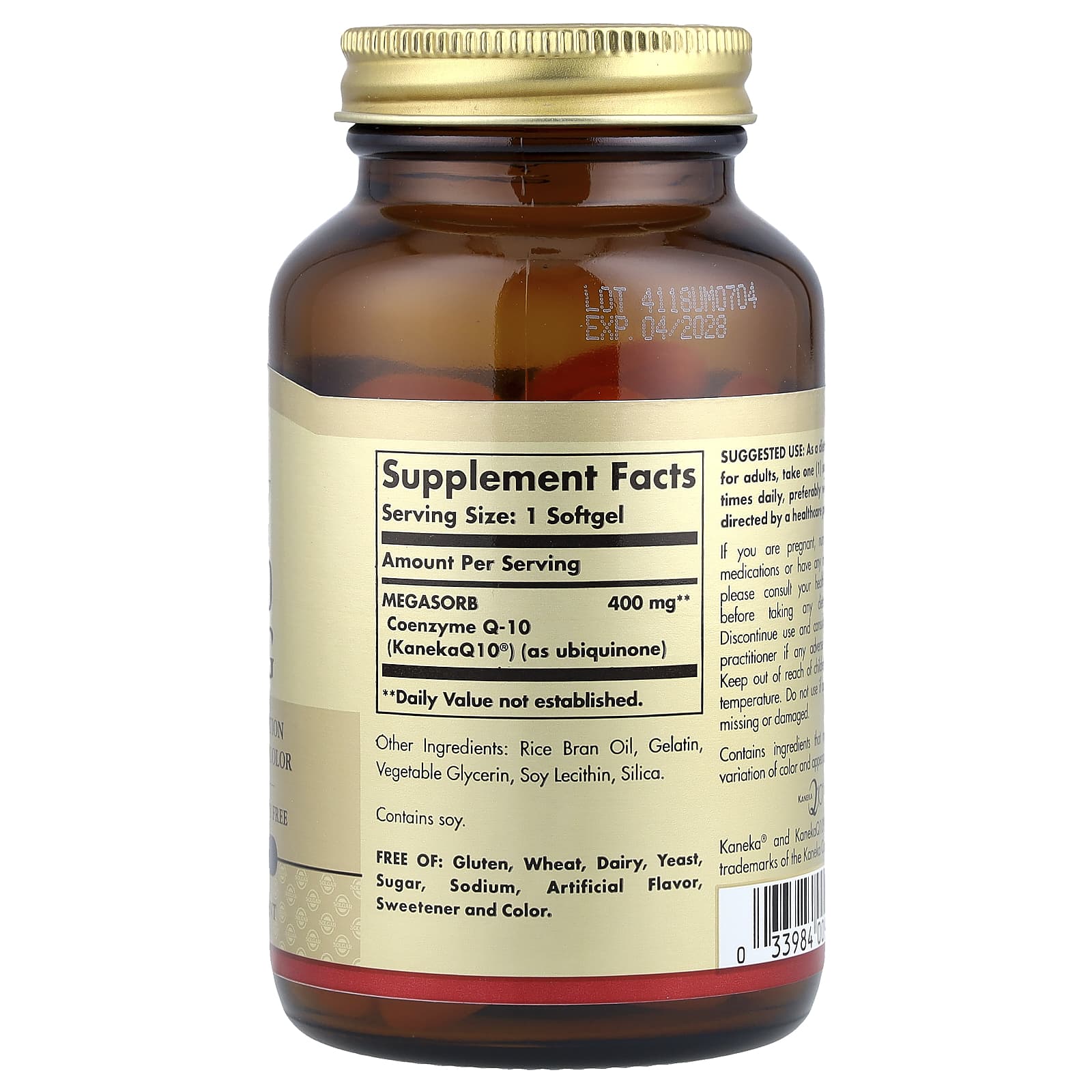 Solgar, Megasorb CoQ-10, 400 mg, 60 Softgels - Image 2