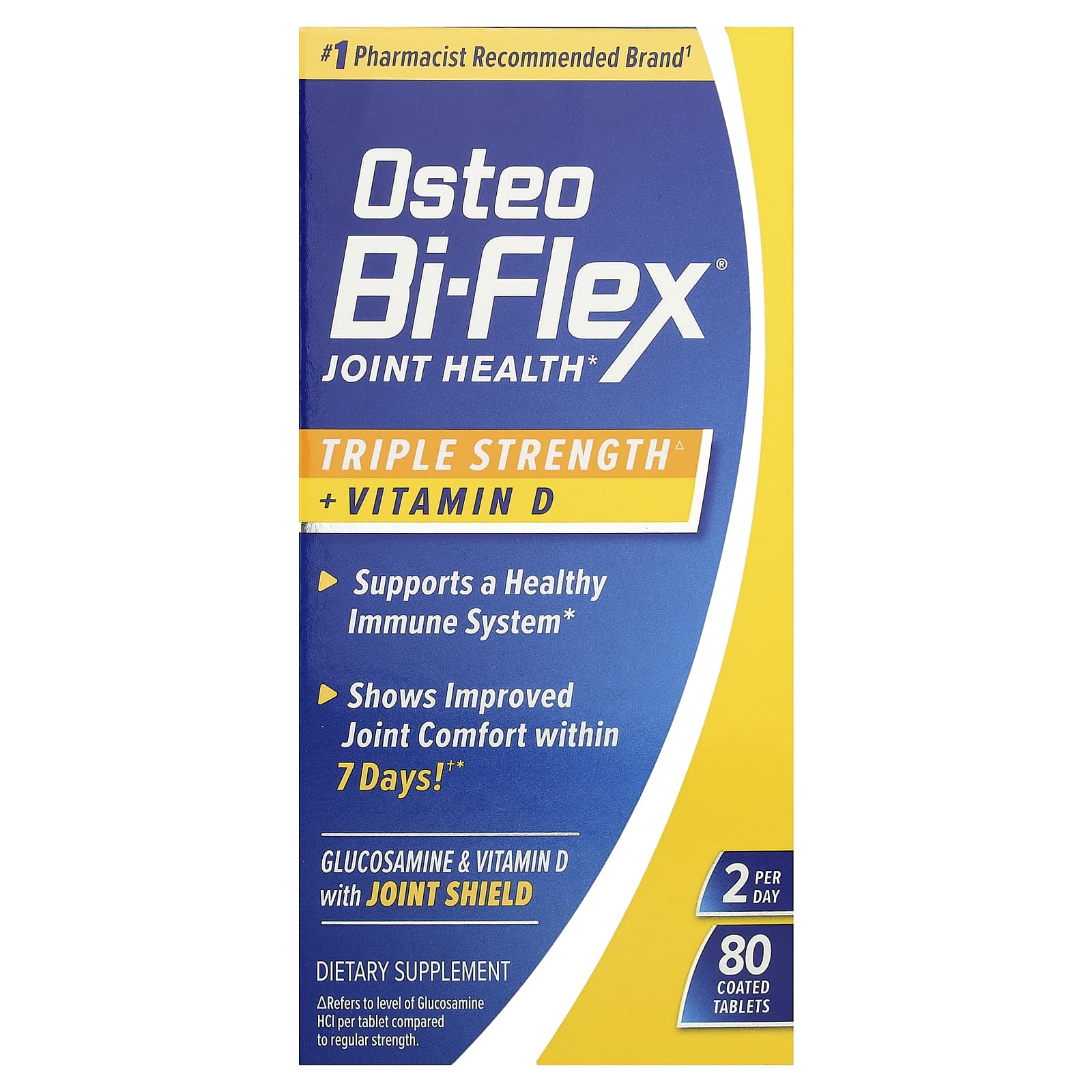 Osteo Bi-Flex, Joint Health + Vitamin D, Triple Strength, 80 Coated Tablets - Image 1