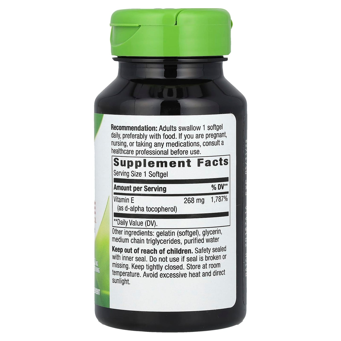 Nature's Way, Vitamin E, 268 mg, 100 Softgels - Image 2