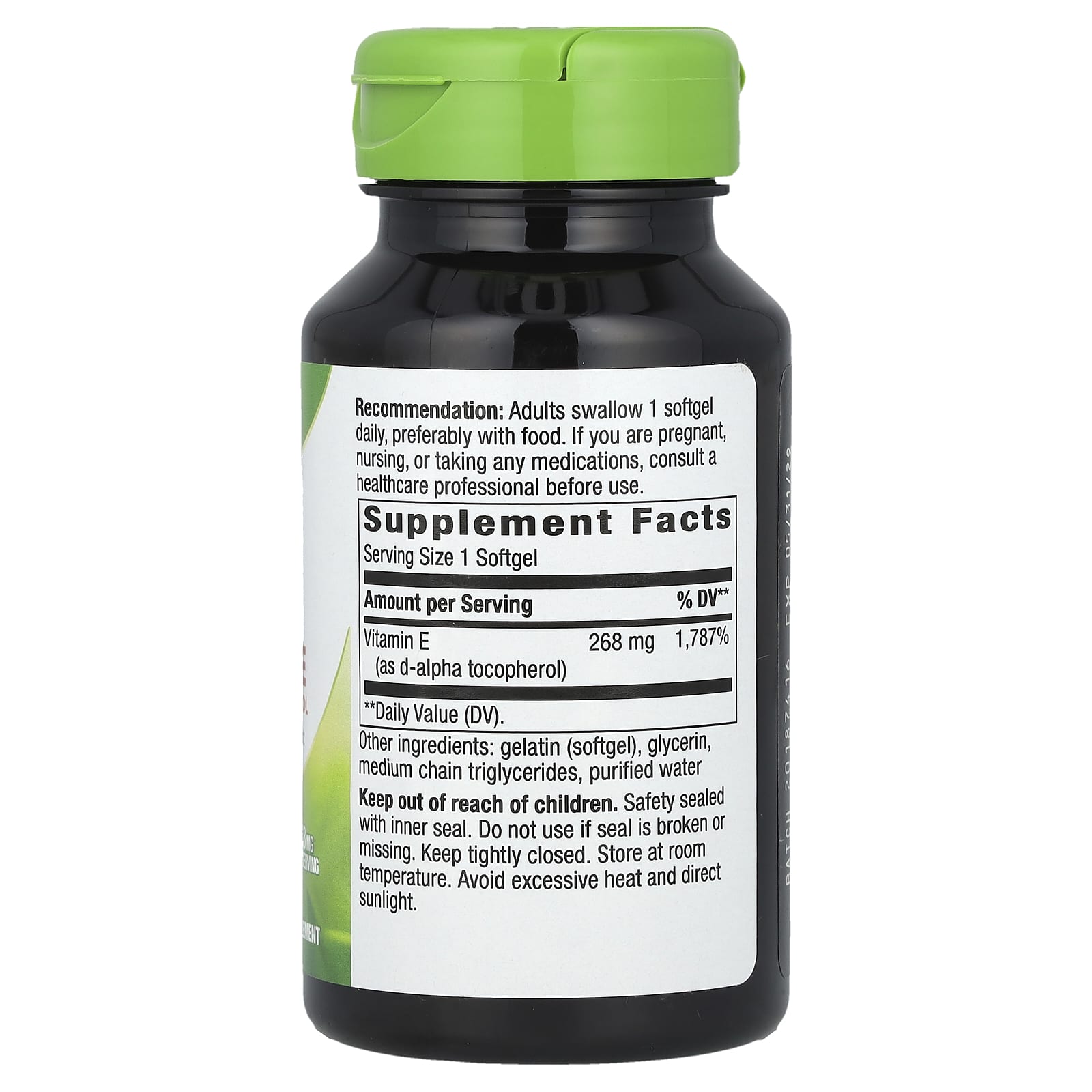 Nature's Way, Vitamin E, 268 mg, 100 Softgels - Image 2