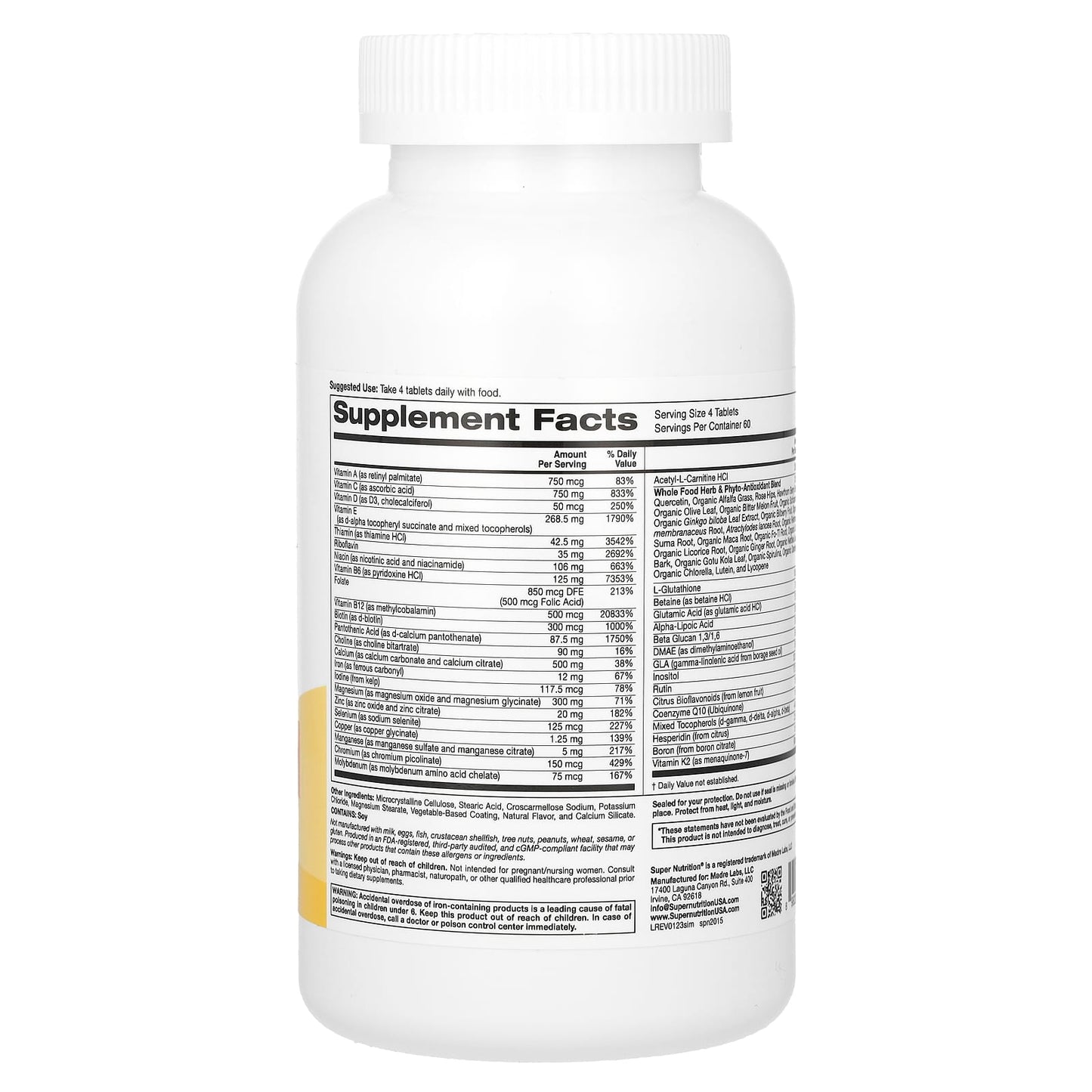 Immune Support Multivitamin with Glutathione - High Potency Vitamins & Herbs - Image 2