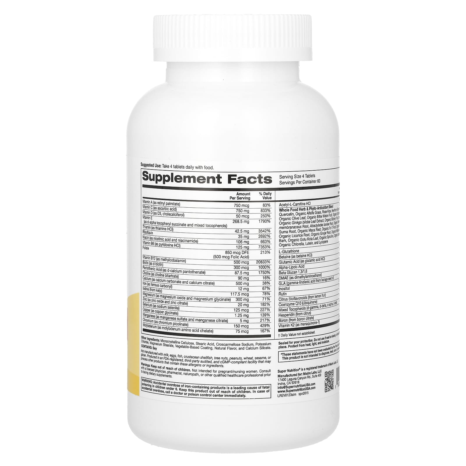 Immune Support Multivitamin with Glutathione - High Potency Vitamins & Herbs - Image 2