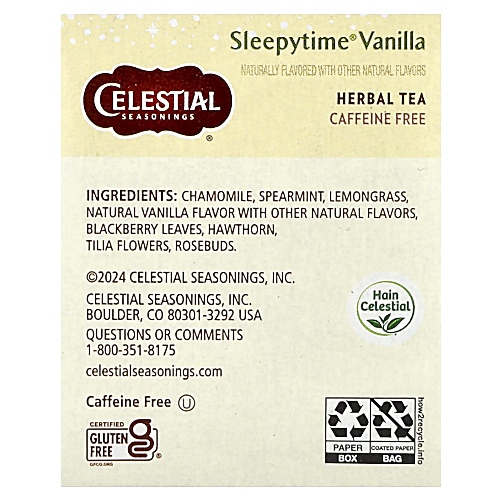 Celestial Seasonings Sleepytime Vanilla Caffeine-Free Herbal Tea - Image 2