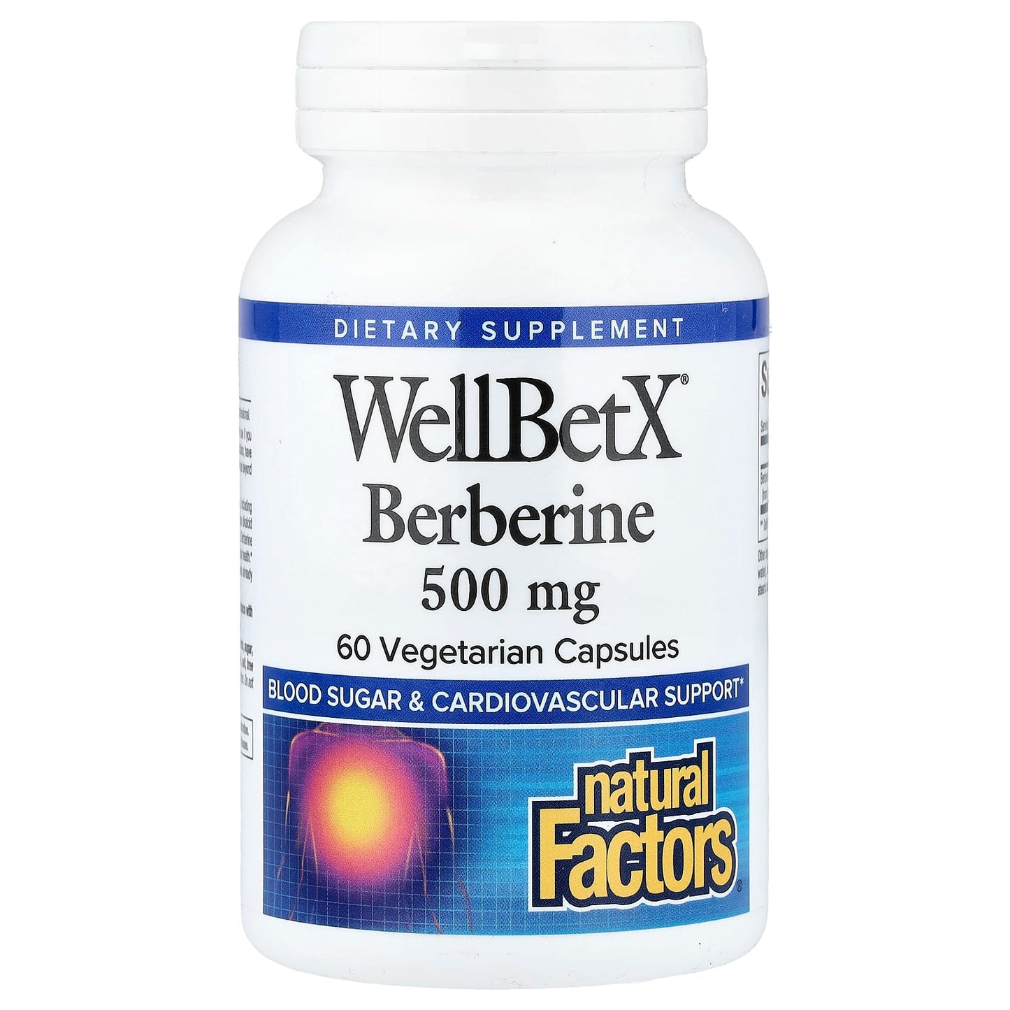 Natural Factors, WellBetX® Berberine, 500 mg , 60 Vegetarian Capsules - Image 1