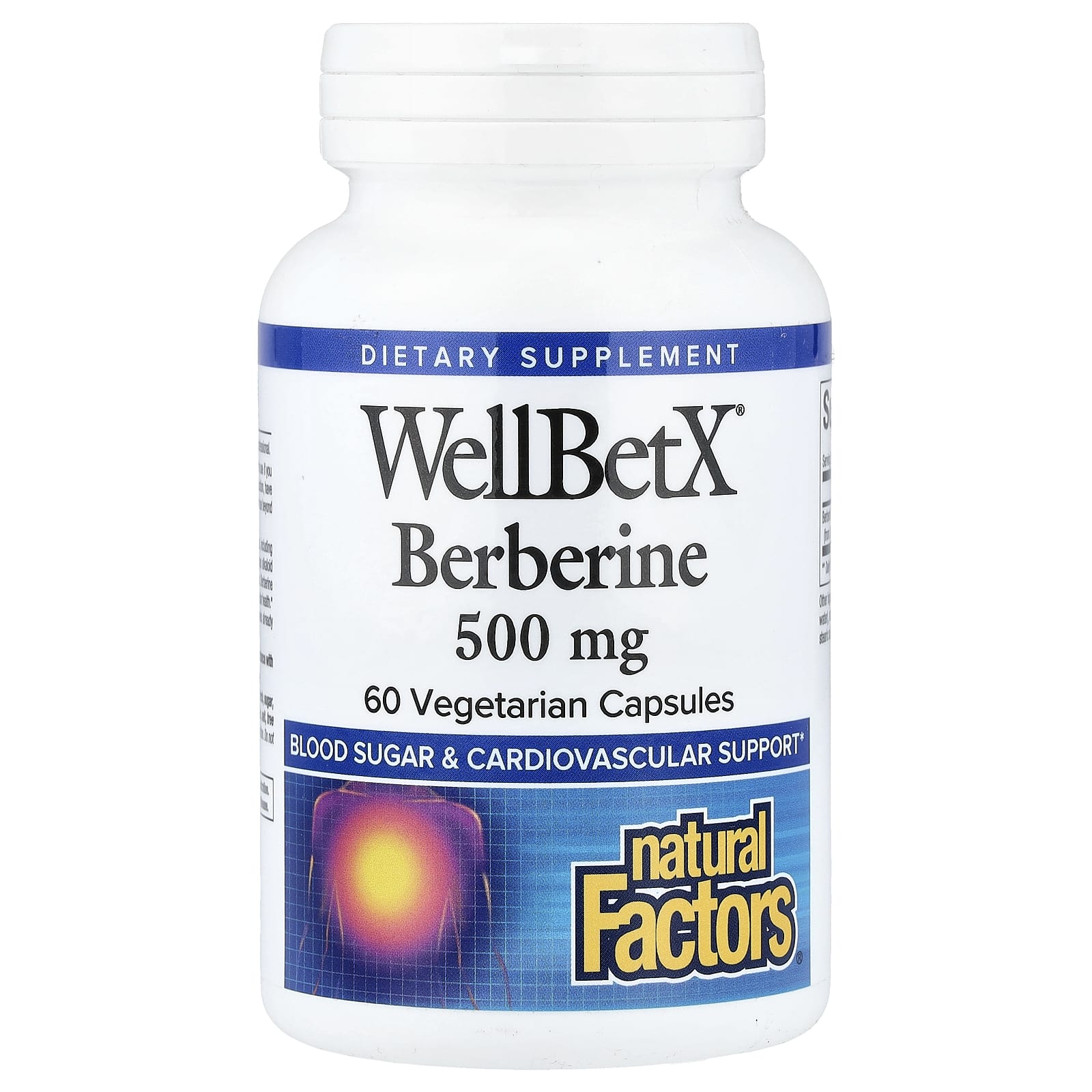 Natural Factors, WellBetX® Berberine, 500 mg , 60 Vegetarian Capsules - Image 1