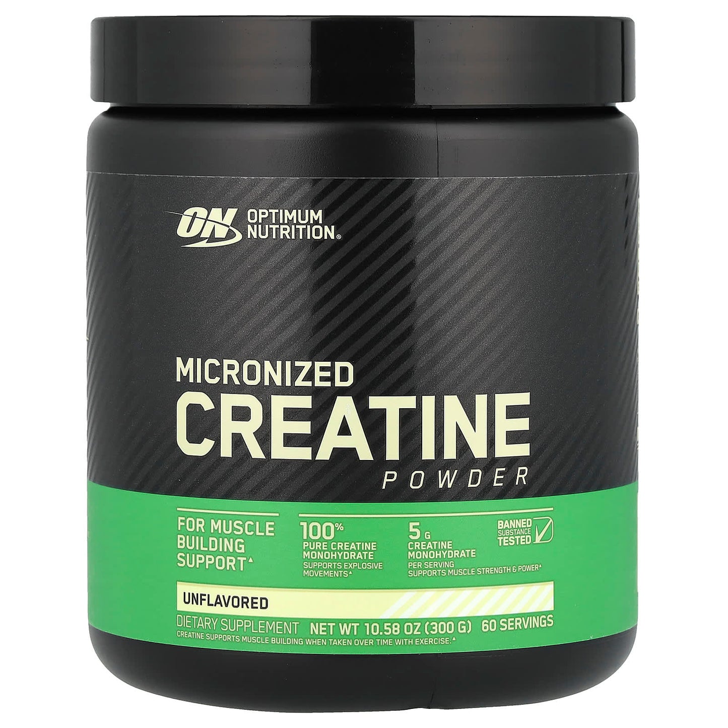 Optimum Nutrition, Micronized Creatine Powder, Unflavored, 10.58 oz (300 g) - Image 1