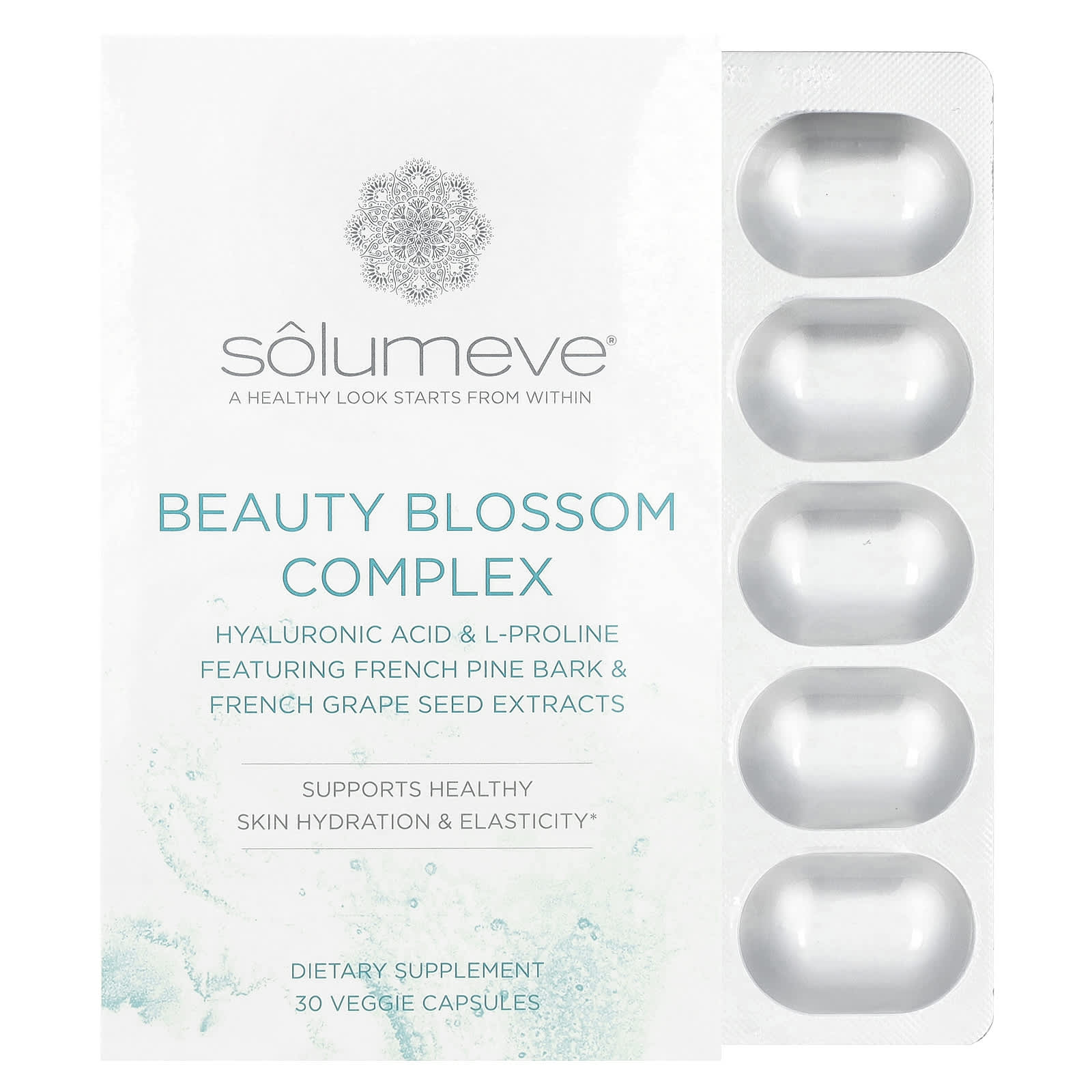 Solumeve, Beauty Blossom Complex, 30 Veggie Capsules - Image 1