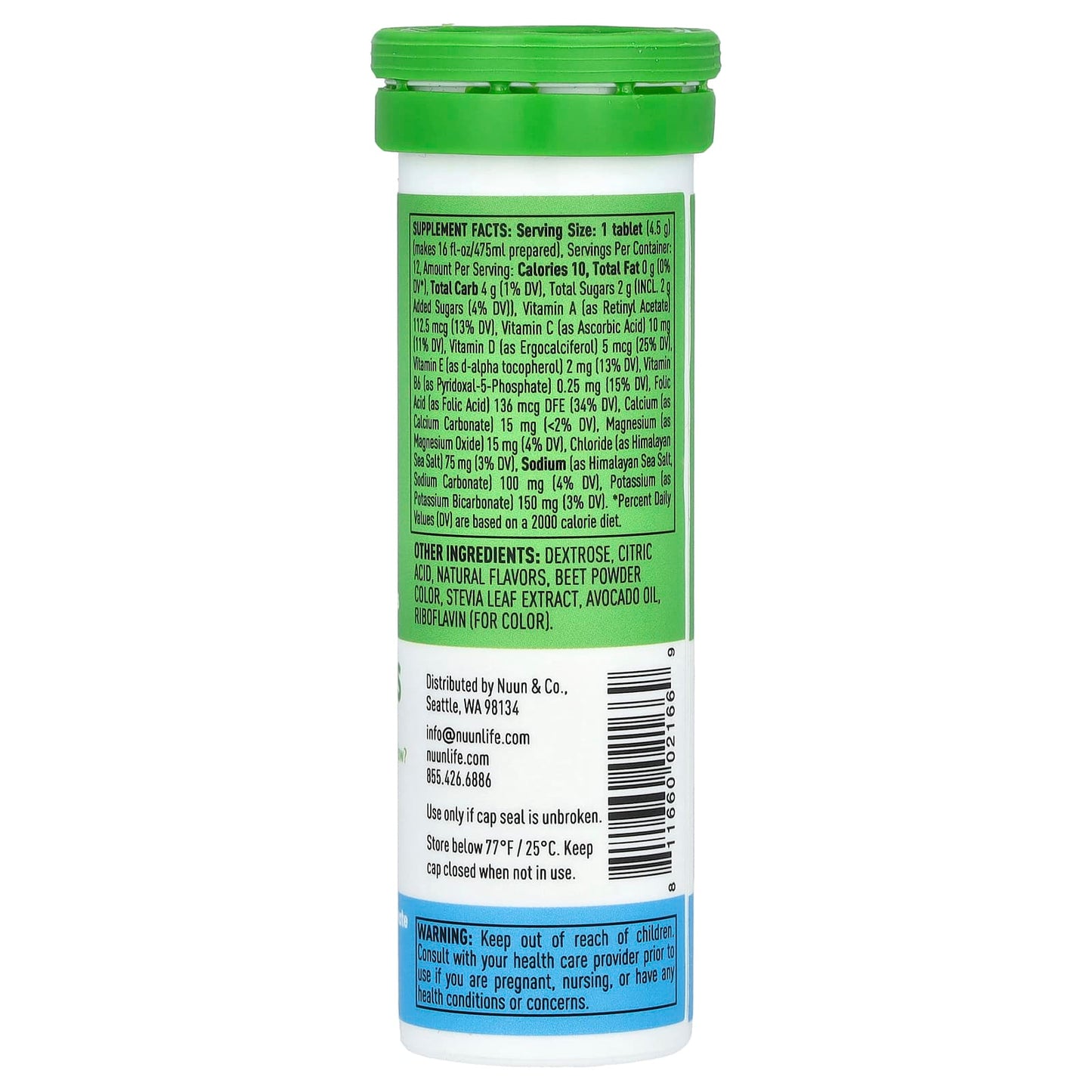 Nuun, Hydration, Vitamins, Effervescent Drink, Blueberry Pomegranate, 12 Tablets - Image 2