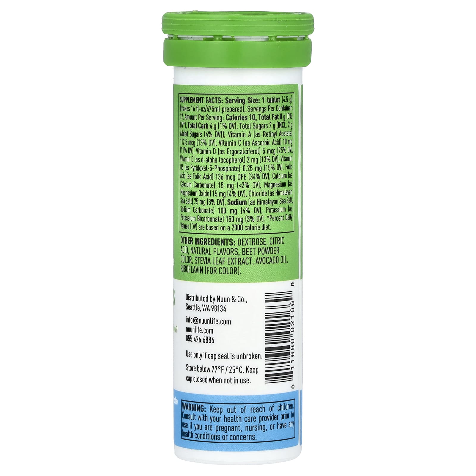 Nuun, Hydration, Vitamins, Effervescent Drink, Blueberry Pomegranate, 12 Tablets - Image 2