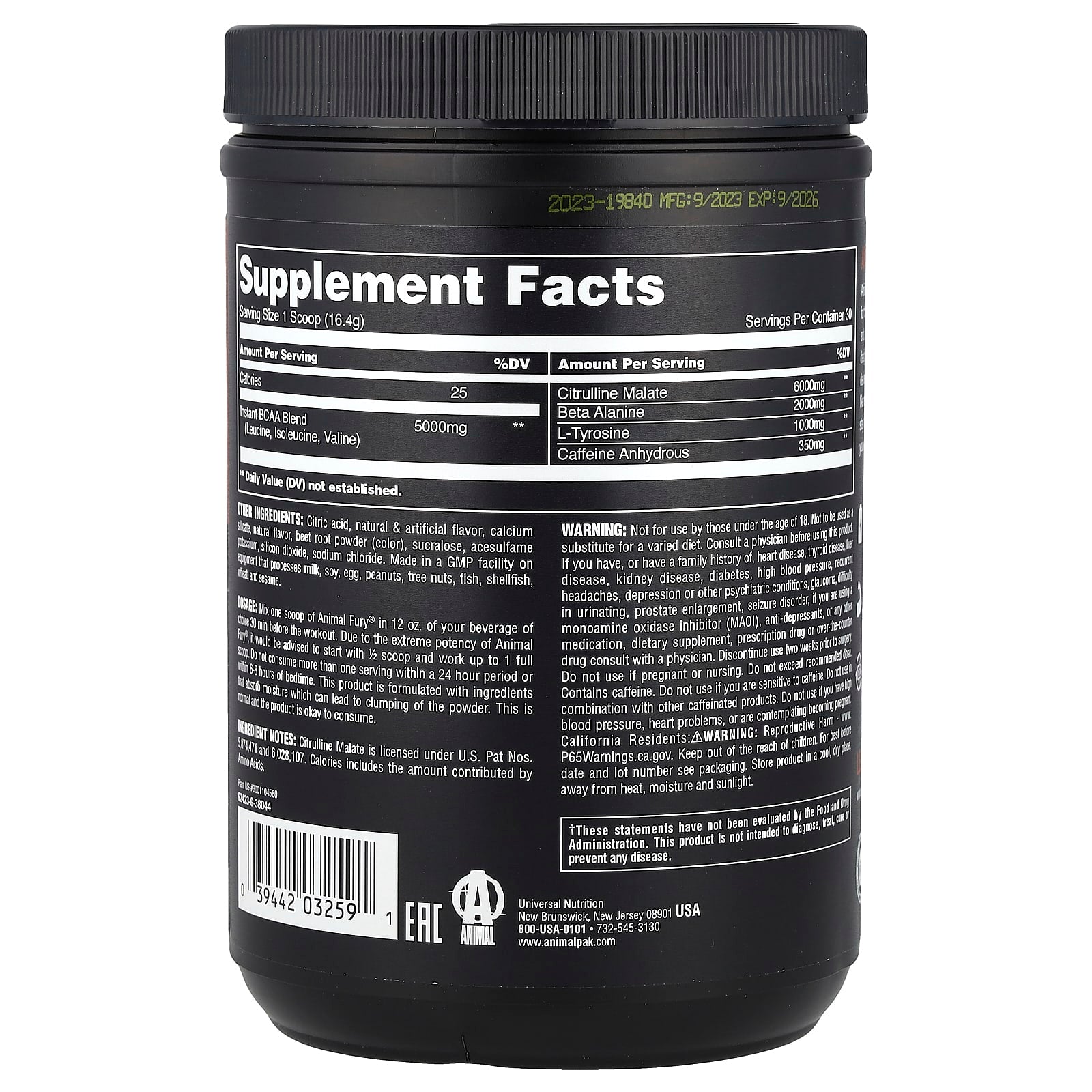 Unlock Peak Performance with Animal Fury Pre Workout Powder - Image 2