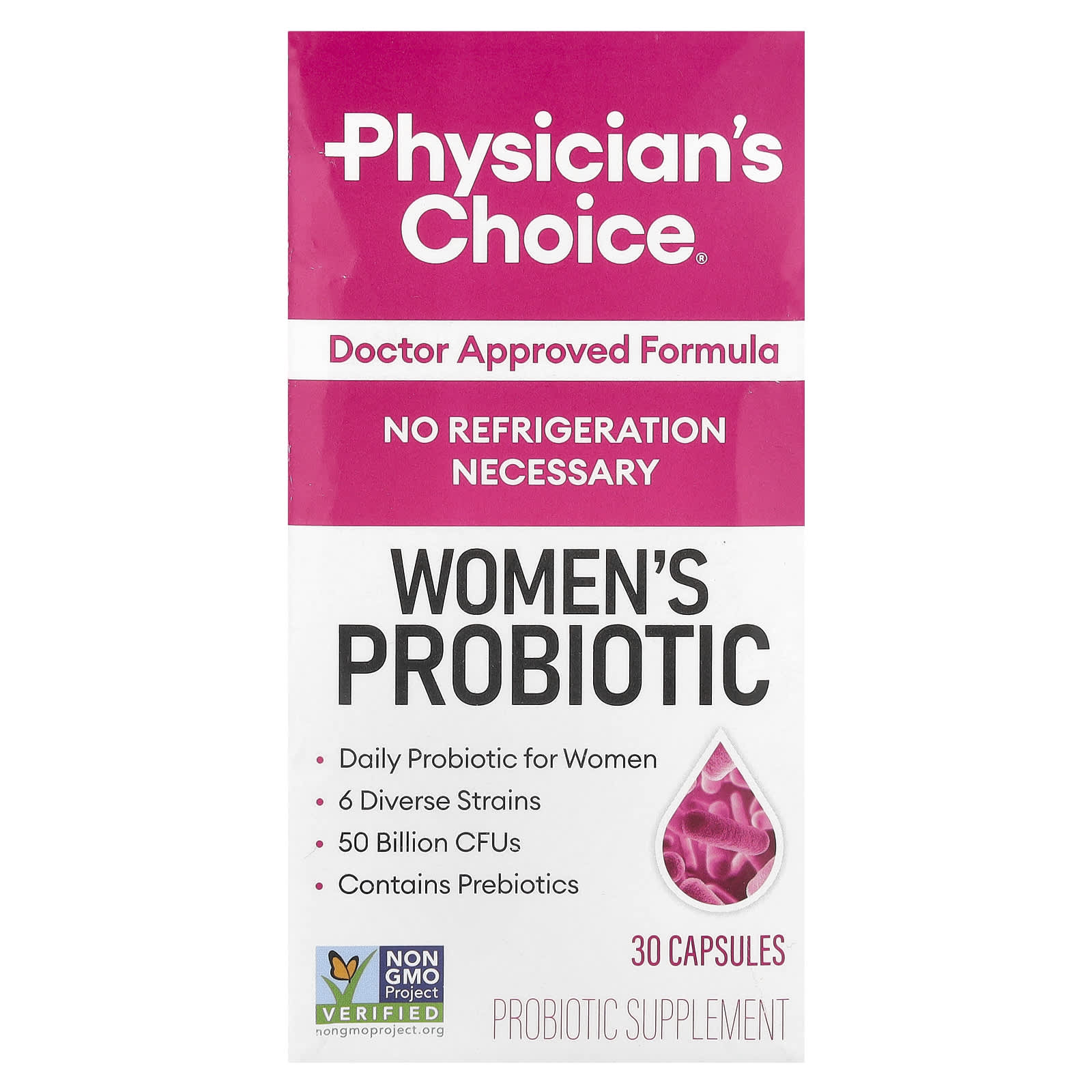 Physician's Choice, Women's Probiotic, 50 Billion CFUs, 30 Capsules - Image 1