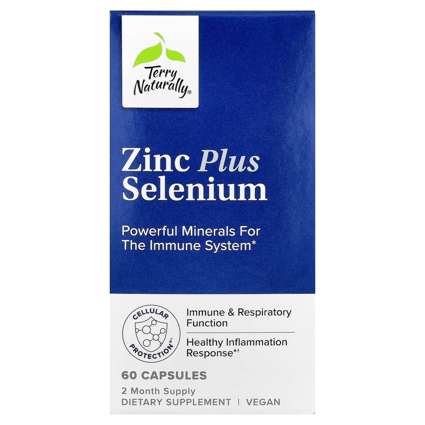 Terry Naturally, Zinc Plus Selenium, 60 Capsules - Image 1