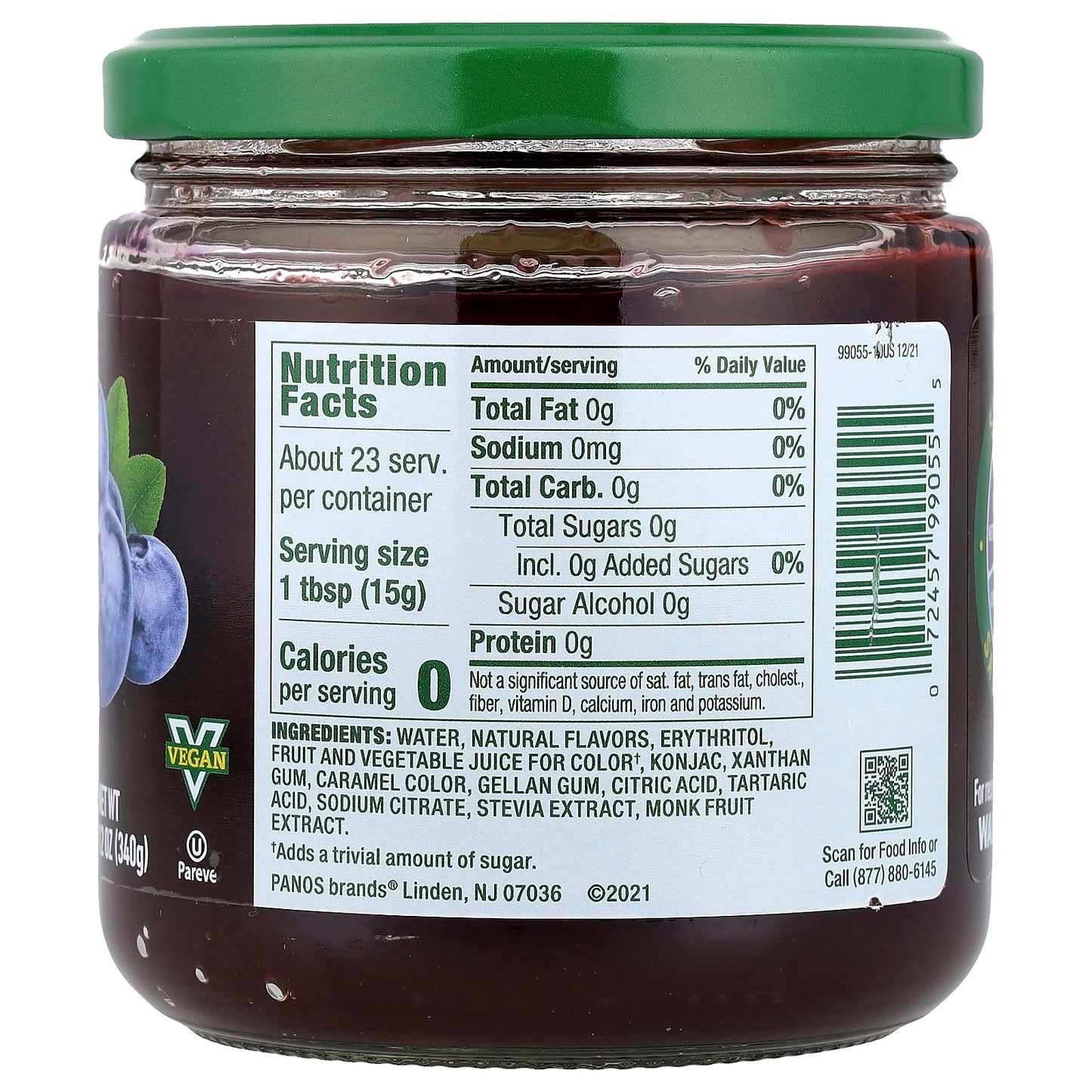 Walden Farms, Blueberry Fruit Spread, 12 oz (340 g) - Image 2