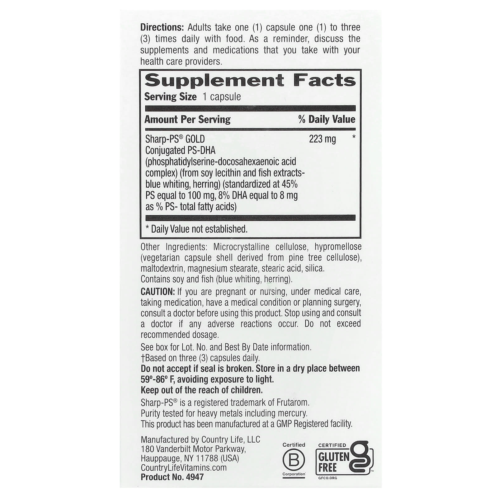 Country Life Triple Action Sharp Thought, 30 Capsules for Brain Health - Image 2