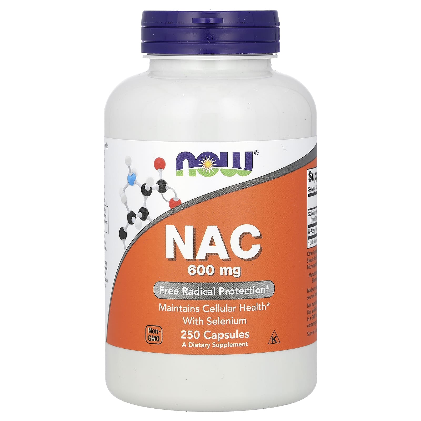 NOW Foods, NAC, 600 mg, 250 Capsules - Image 1