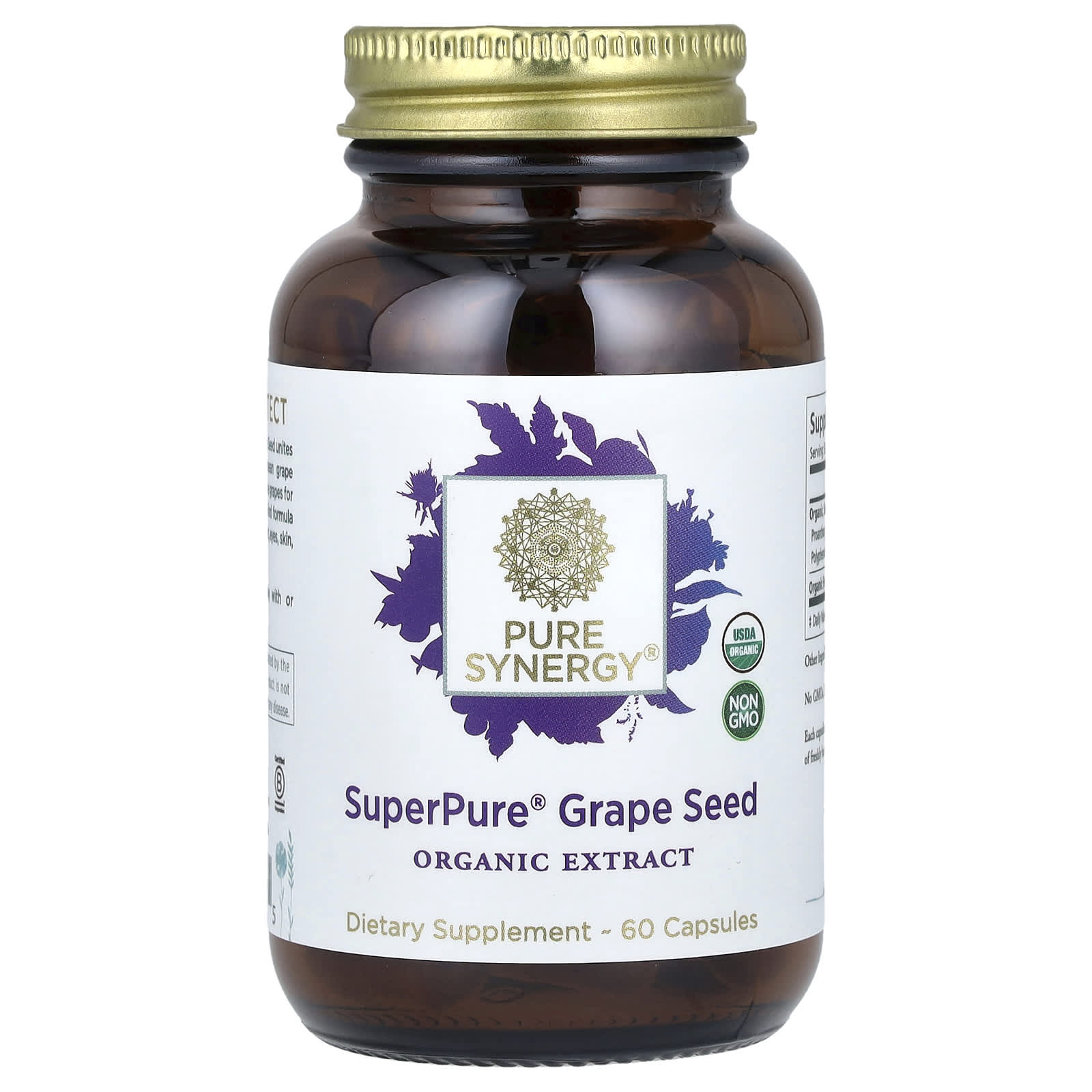 Pure Synergy, SuperPure Grape Seed, 60 Capsules - Image 1