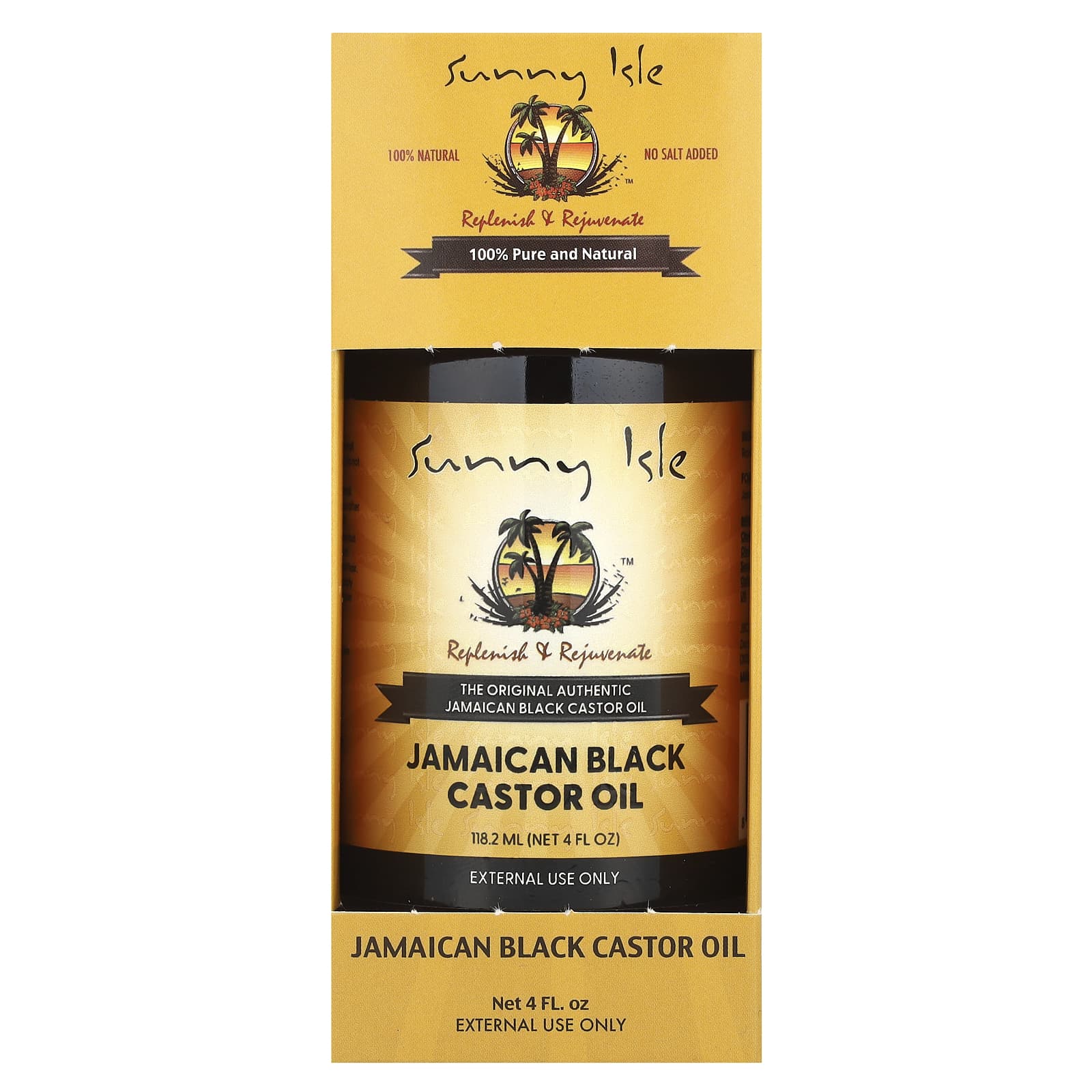 Sunny Isle, Jamaican Black Castor Oil, 4 fl oz (118 ml) - Image 2