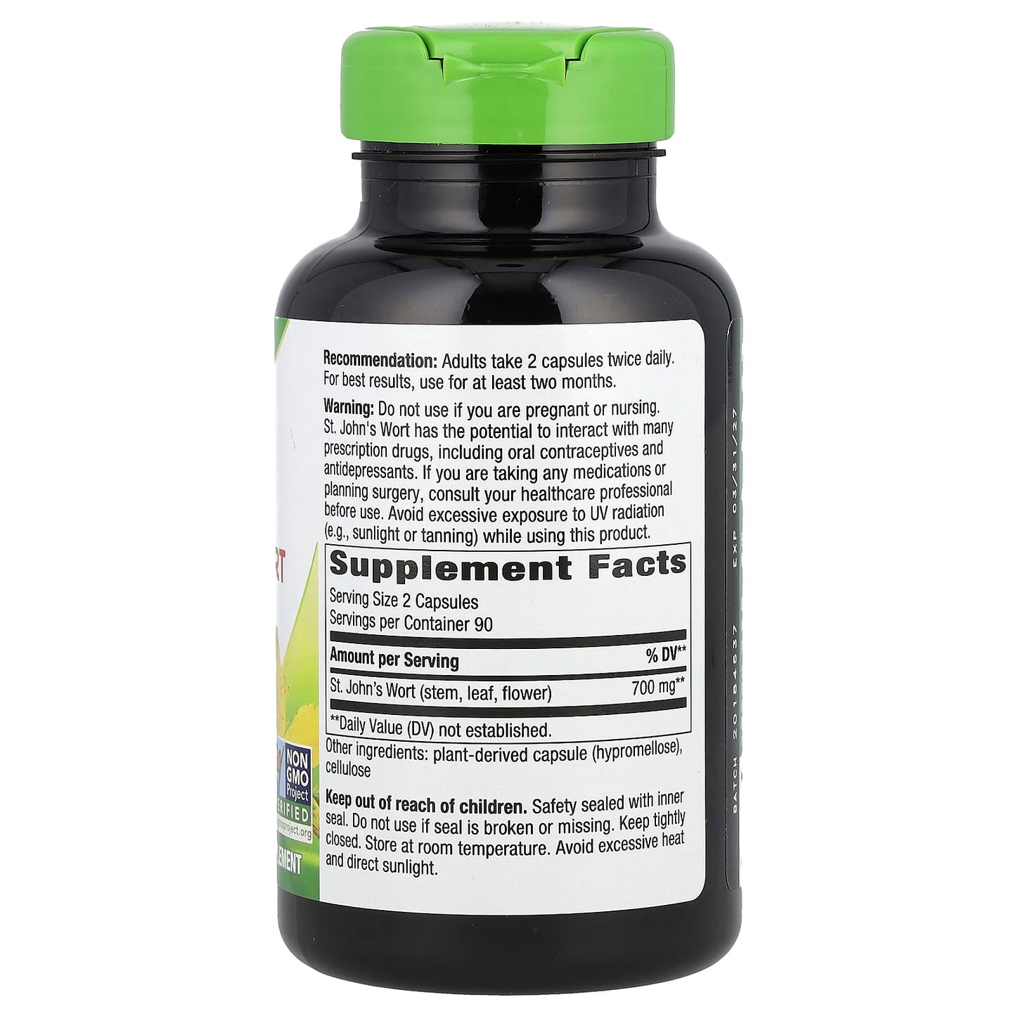 Nature's Way, St. John's Wort Herb, 180 Vegan Capsules (350 mg per Capsule) - Image 2