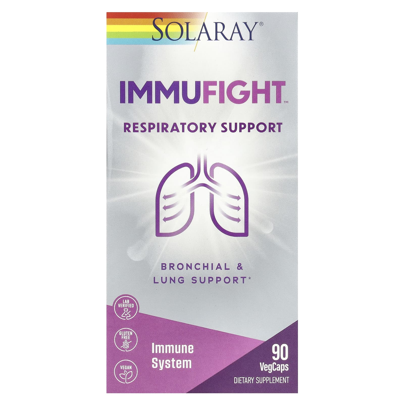 Solaray, ImmuFight™, Respiratory Support, 90 VegCaps - Image 1