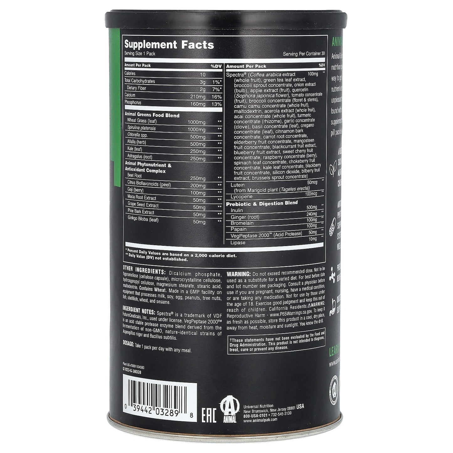 Animal Daily Greens Pill Packs - 30 Convenienct Packs - Image 2