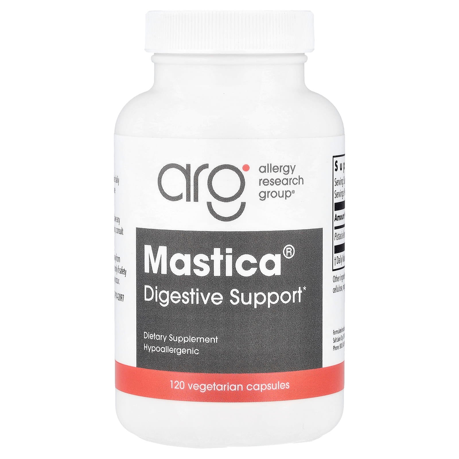 Mastica Digestive Support by Allergy Research Group - 120 Capsules - Image 1