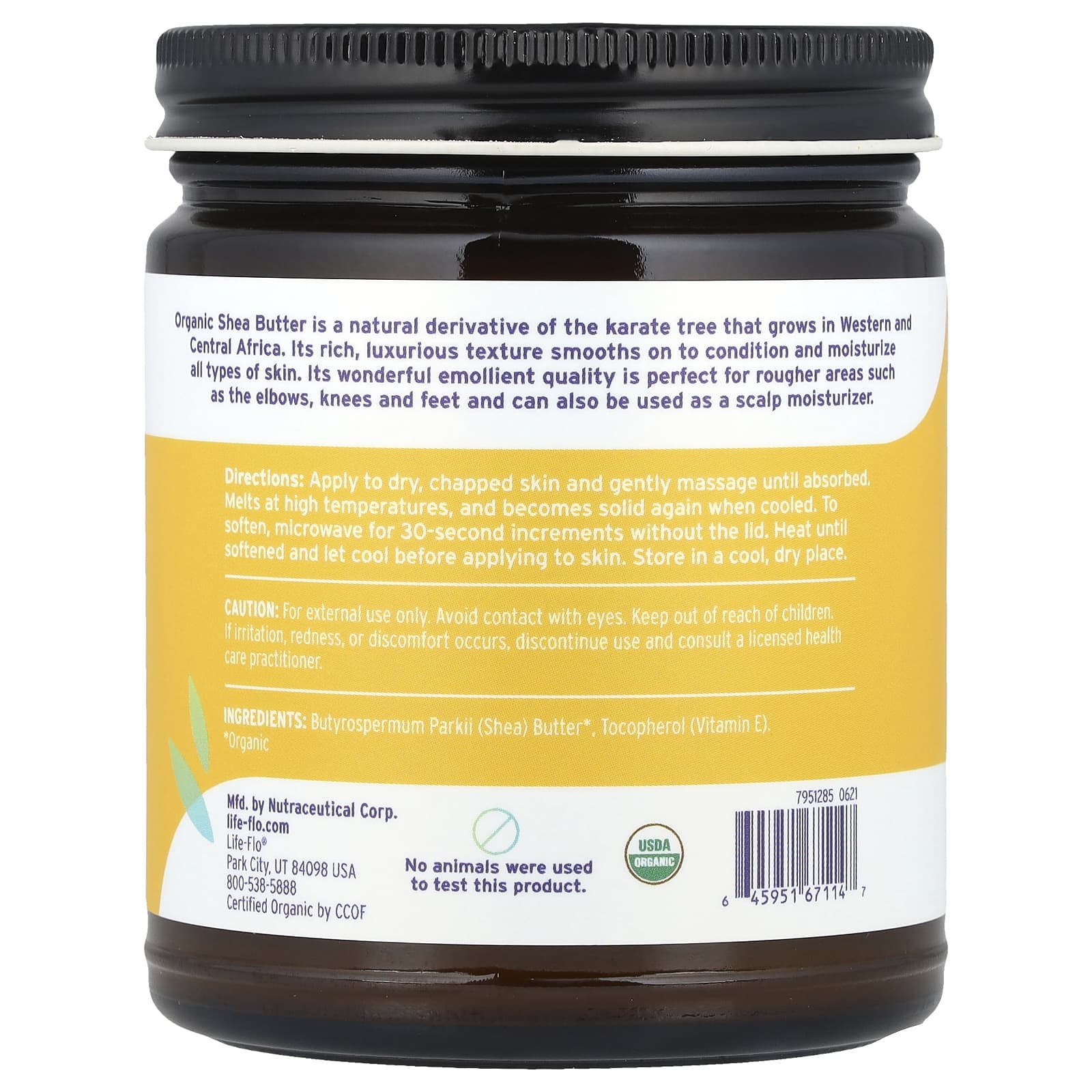 Life-flo, Organic Pure Shea Butter, 9 fl oz (266 ml) - Image 2