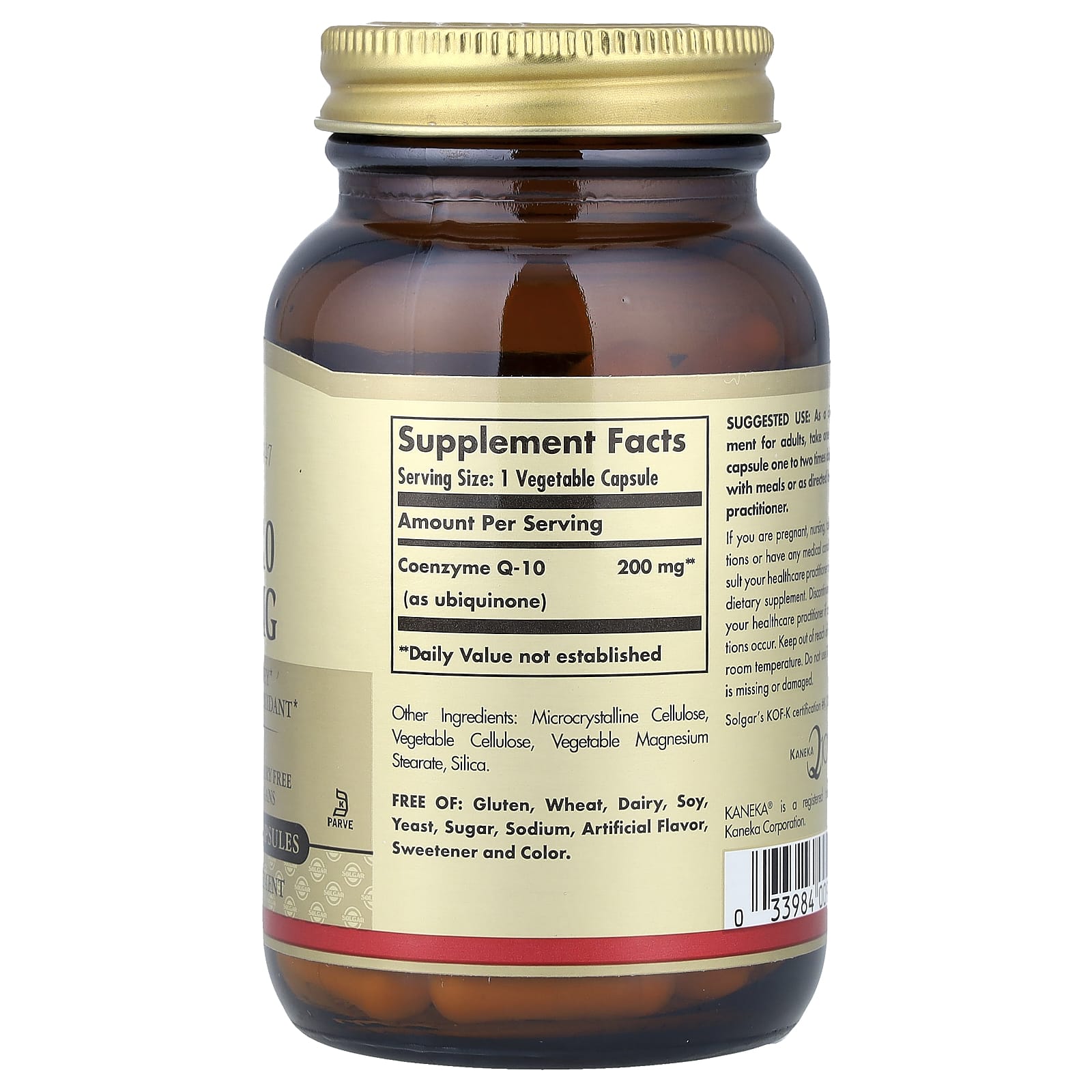 Solgar, Vegan CoQ-10, 200 mg, 60 Vegetable Capsules - Image 2