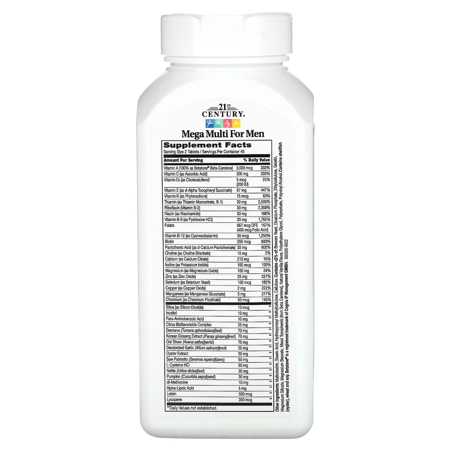 21st Century Mega Multi for Men Multivitamin Supplement, 90 Tablets - Image 2