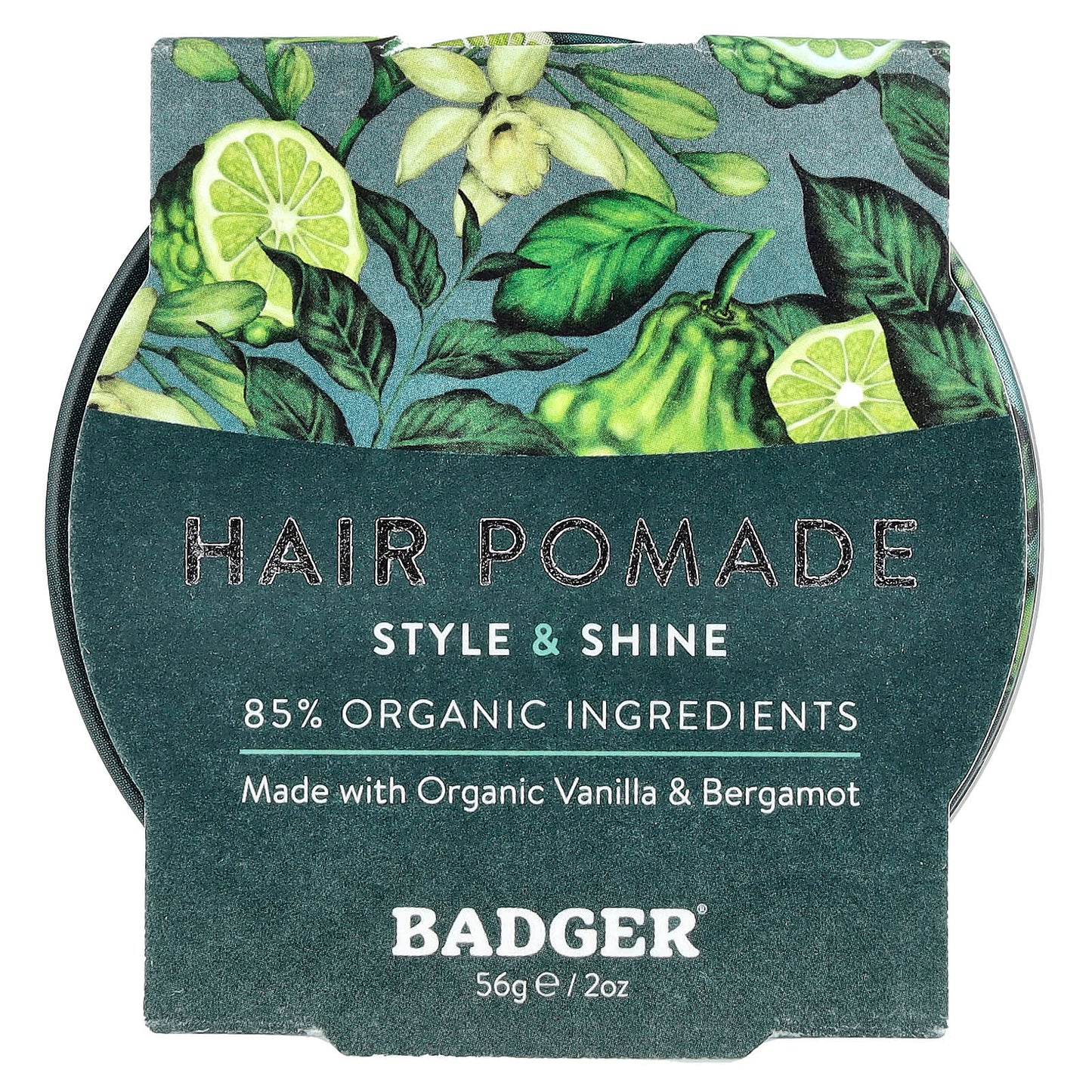 Badger Hair Pomade for All Hair Types, Vanilla & Bergamot, 2 oz - Image 2