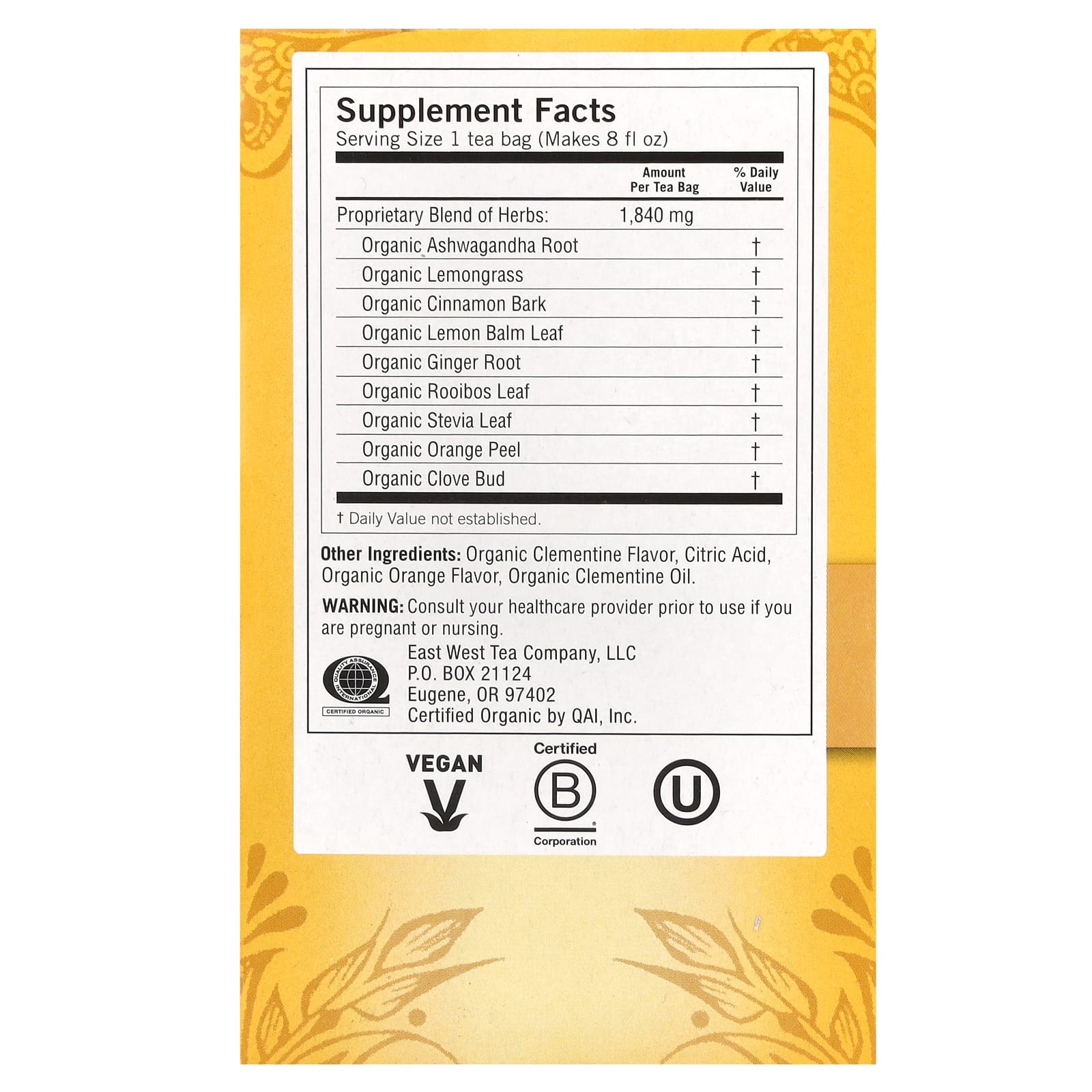 Yogi Tea, Stress Support, Sweet Clementine, Caffeine Free, 16 Tea Bags, 1.12 oz (32 g) - Image 2