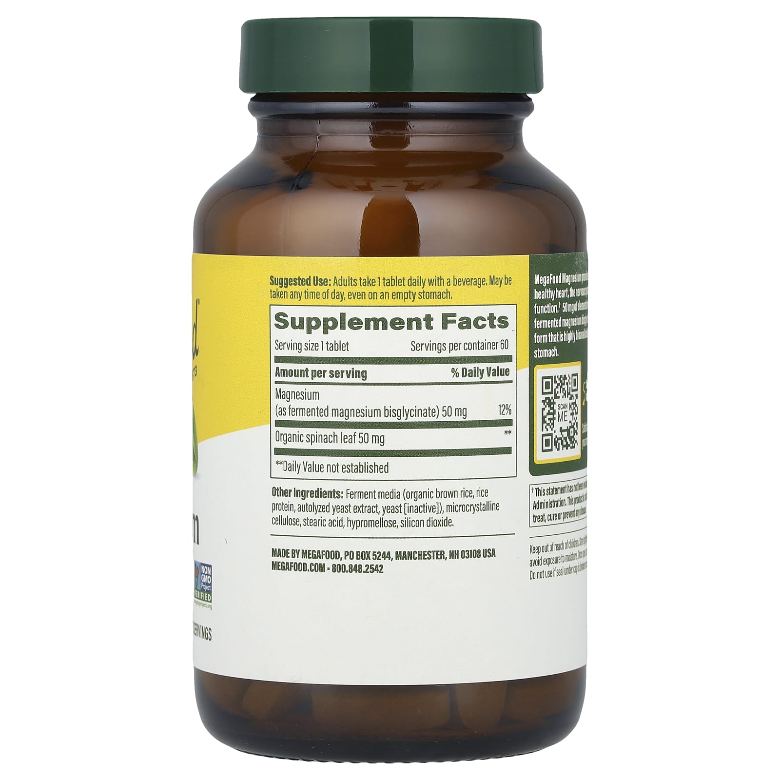 MegaFood, Magnesium, 60 Tablets - Image 2